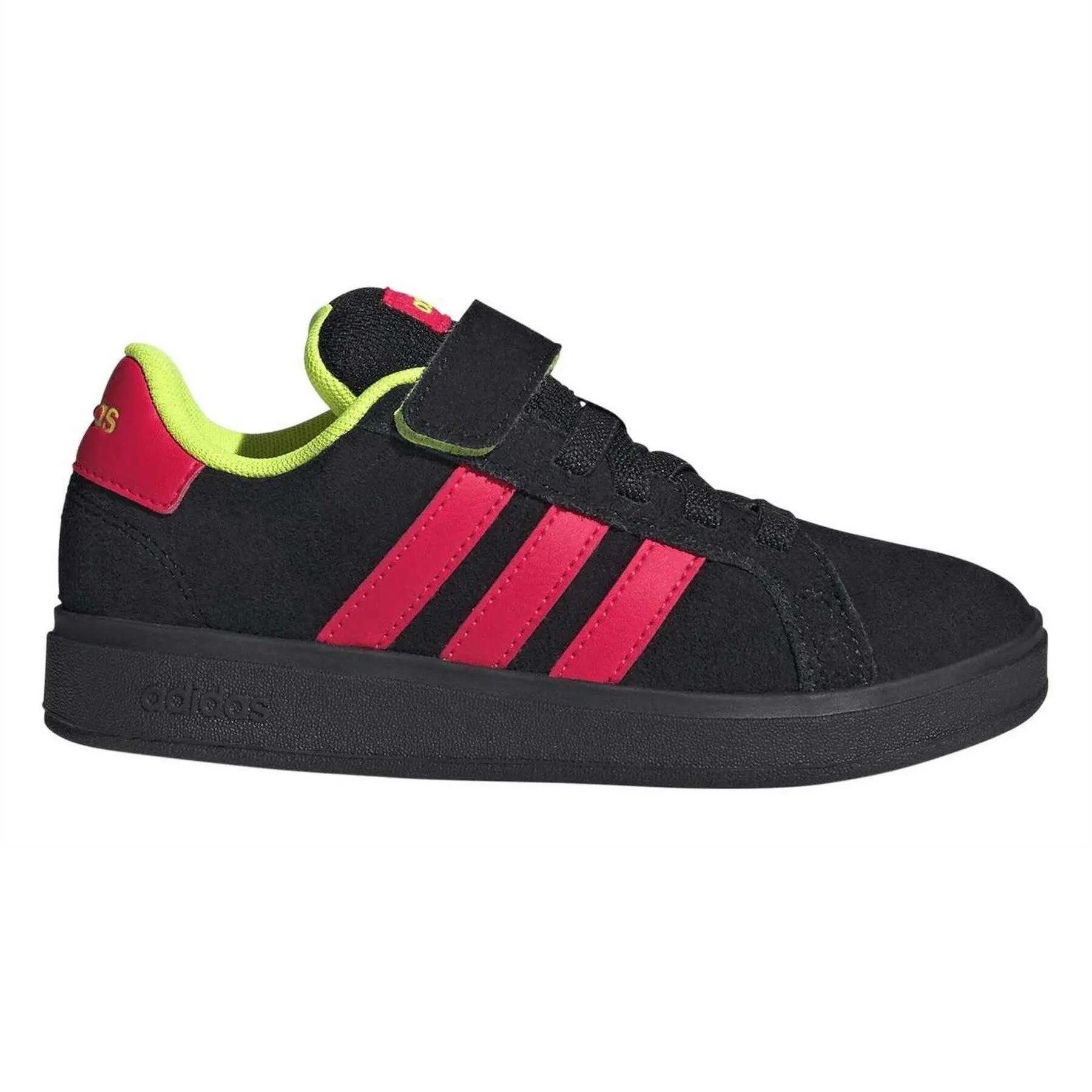 Adidas Childrens/Kids Grand Court Leather Flat Trainers
