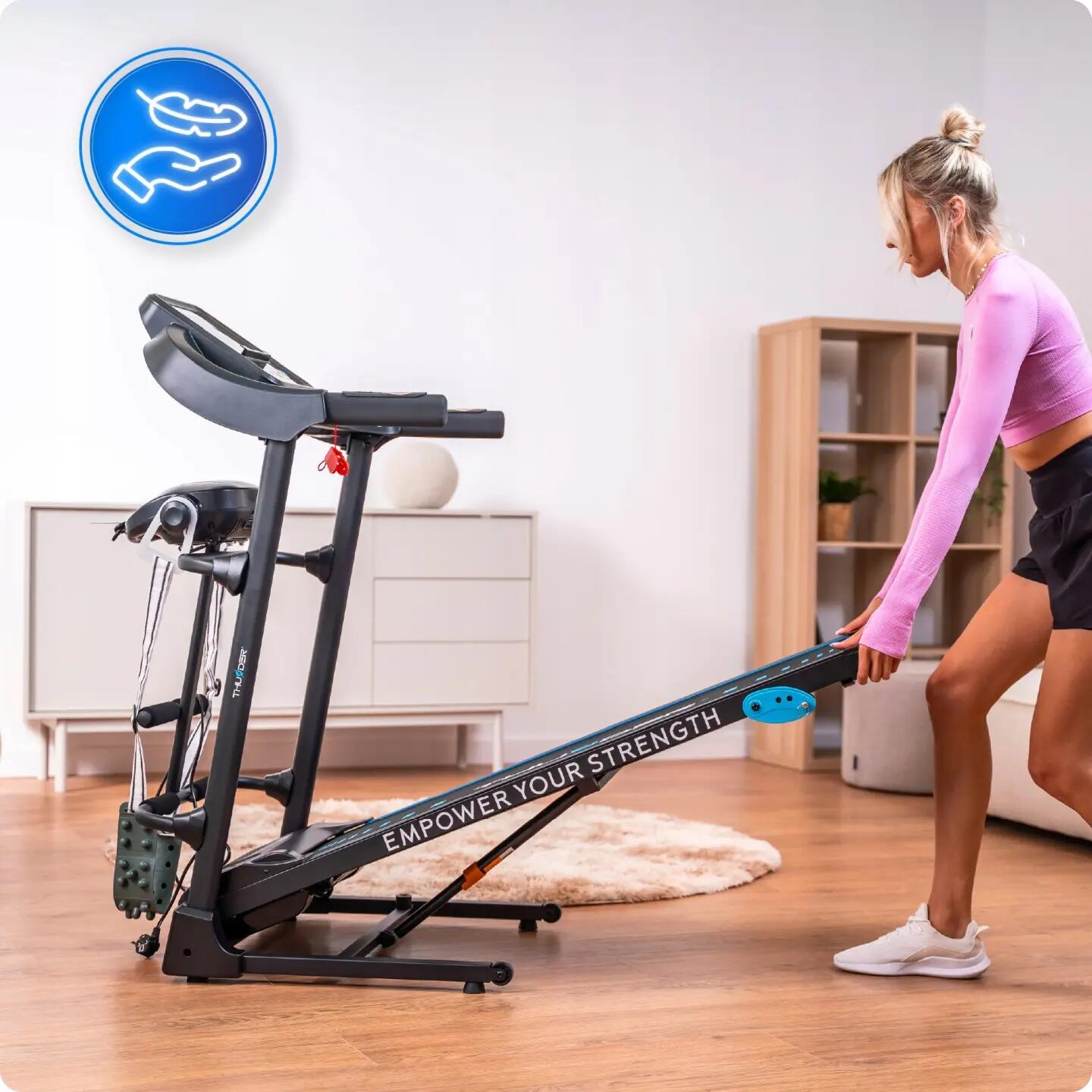 Tapis roulant elettrico pieghevole THUNDER G8000-D massaggiante 12,8 km/h 7/14