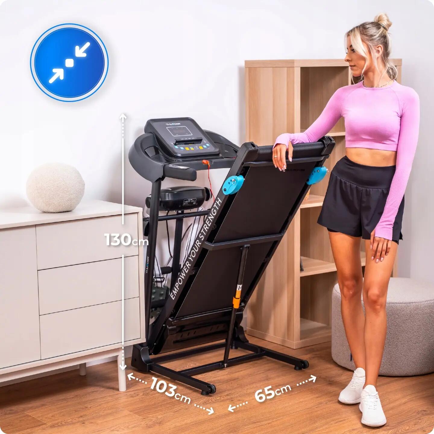 Tapis roulant elettrico pieghevole THUNDER G8000-D massaggiante 12,8 km/h 3/14