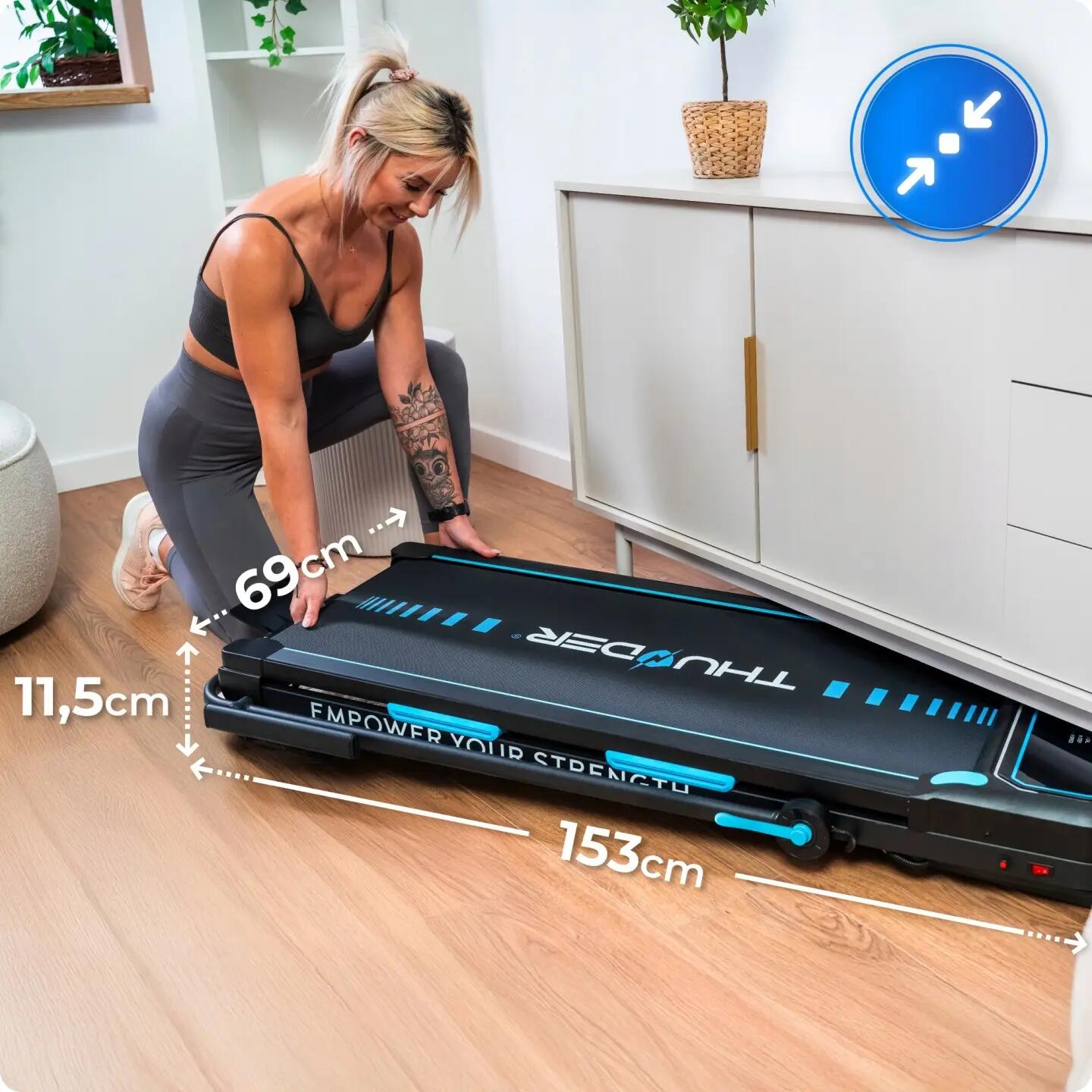 Bieżnia elektryczna składana pod biurko THUNDER VIVA-PRO 12 km/h 3/15