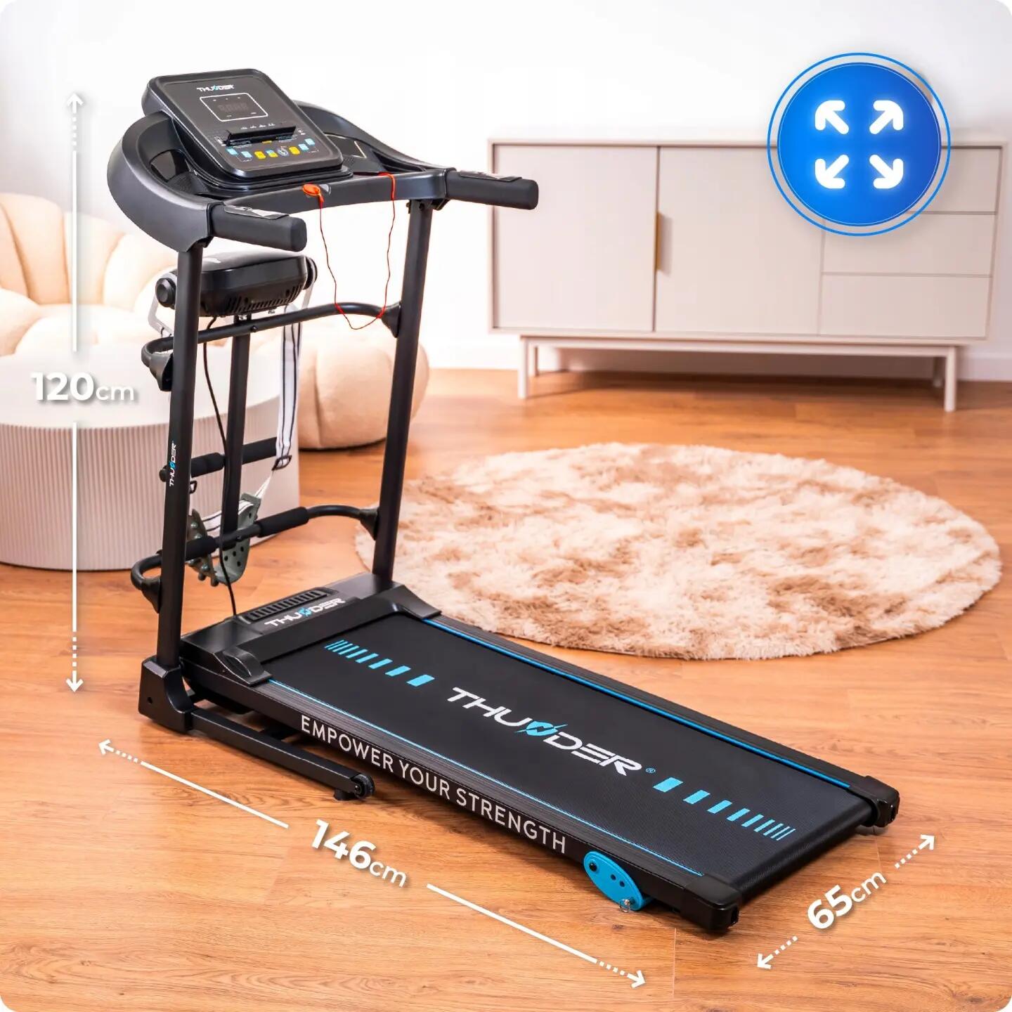 Tapis roulant elettrico pieghevole THUNDER G8000-D massaggiante 12,8 km/h 2/14