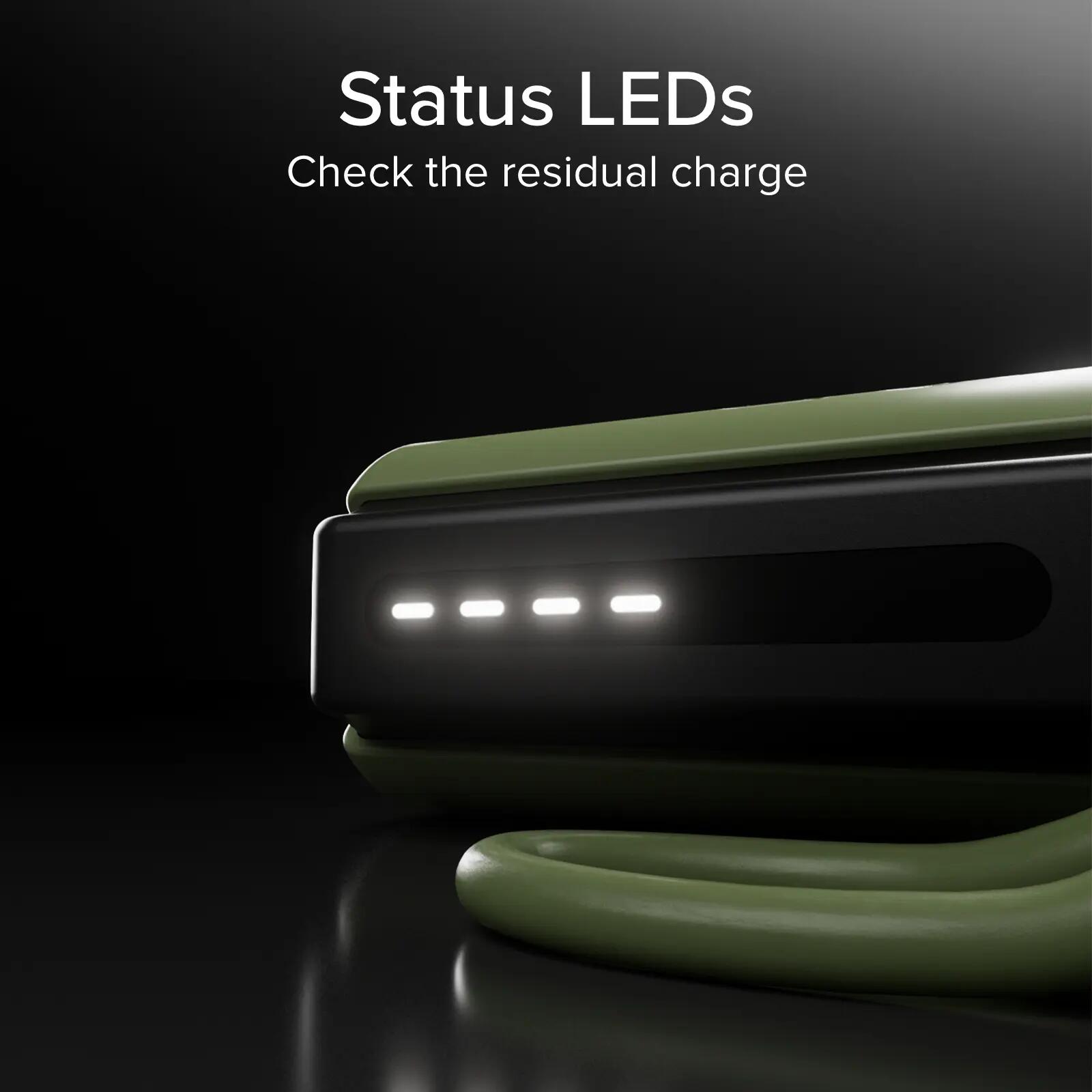 Power Bank 5000mAh con Torcia LED e Cavo USB-C Integrati 7/7