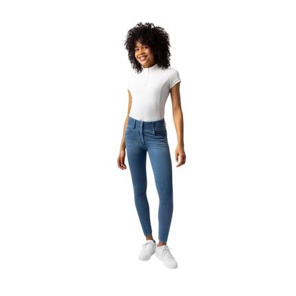 Pantalon équitation en denim full grip femme Horze Carolyn