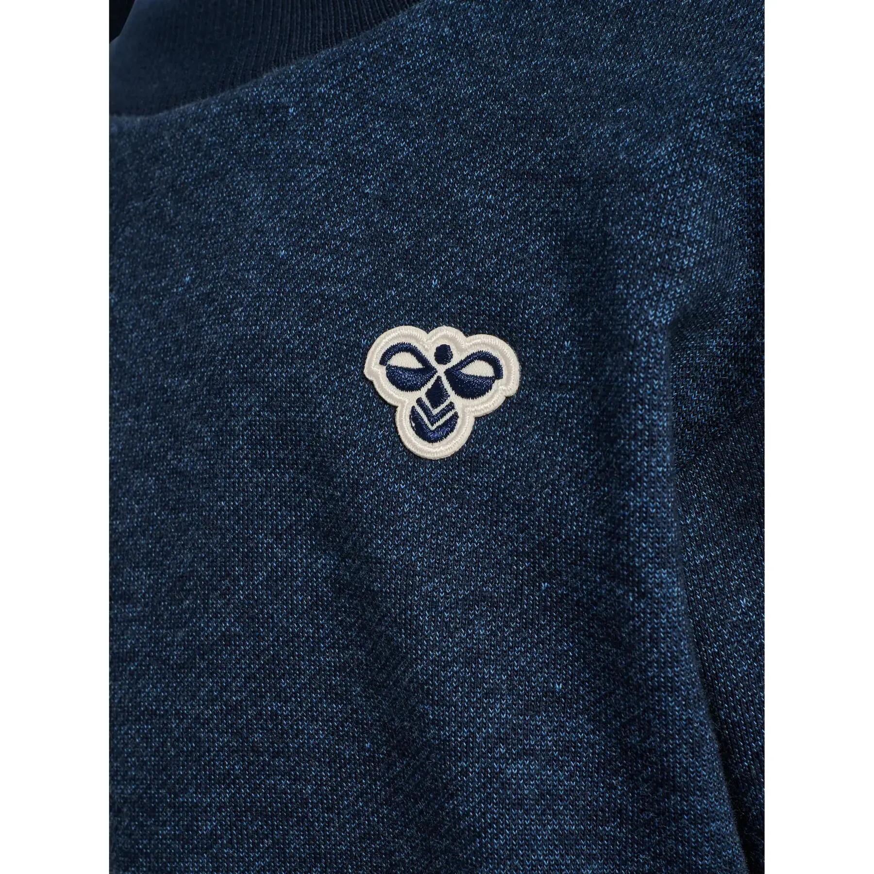 hummel Felpa in cotone biologico taglio loose per bambini – DRESS BLUES 4/4