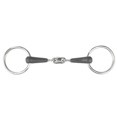 2-rings rubberen paardenbit horze chantilly