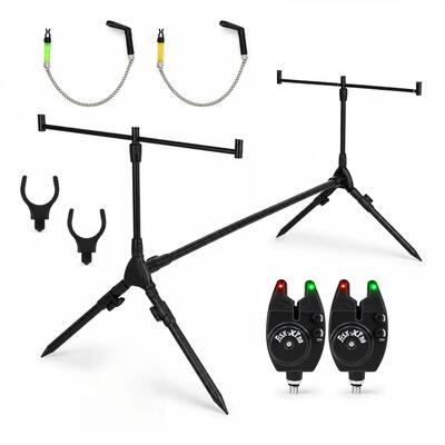 Fish-xpro basic rodpod set - voor 2 hengels - met beetmelders en hangers