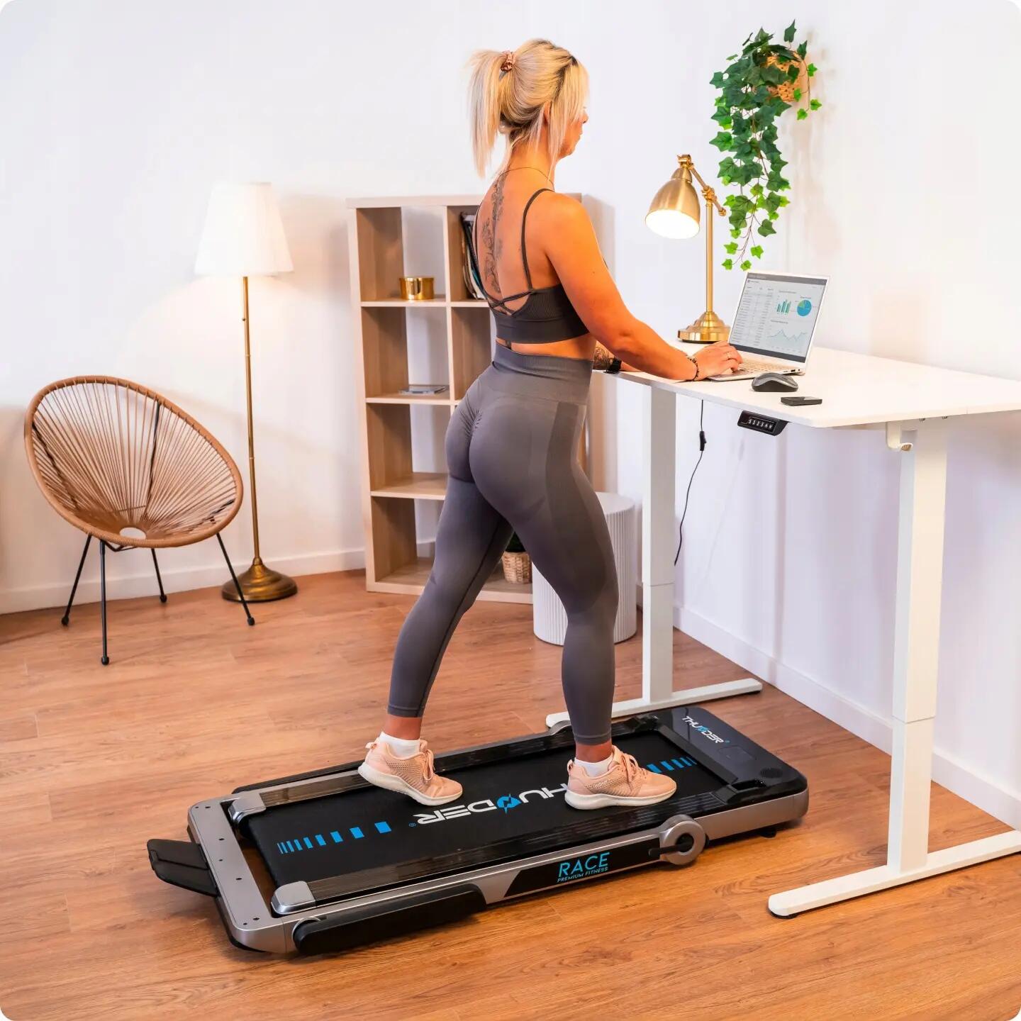 Tapis roulant elettrico pieghevole THUNDER RACE-SILVER 14 km/h 11/13