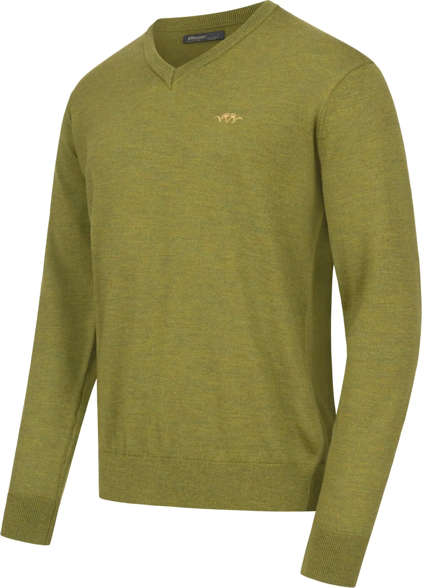 Herren Pullover V-Neck Merino - Vivid Grün 2/5