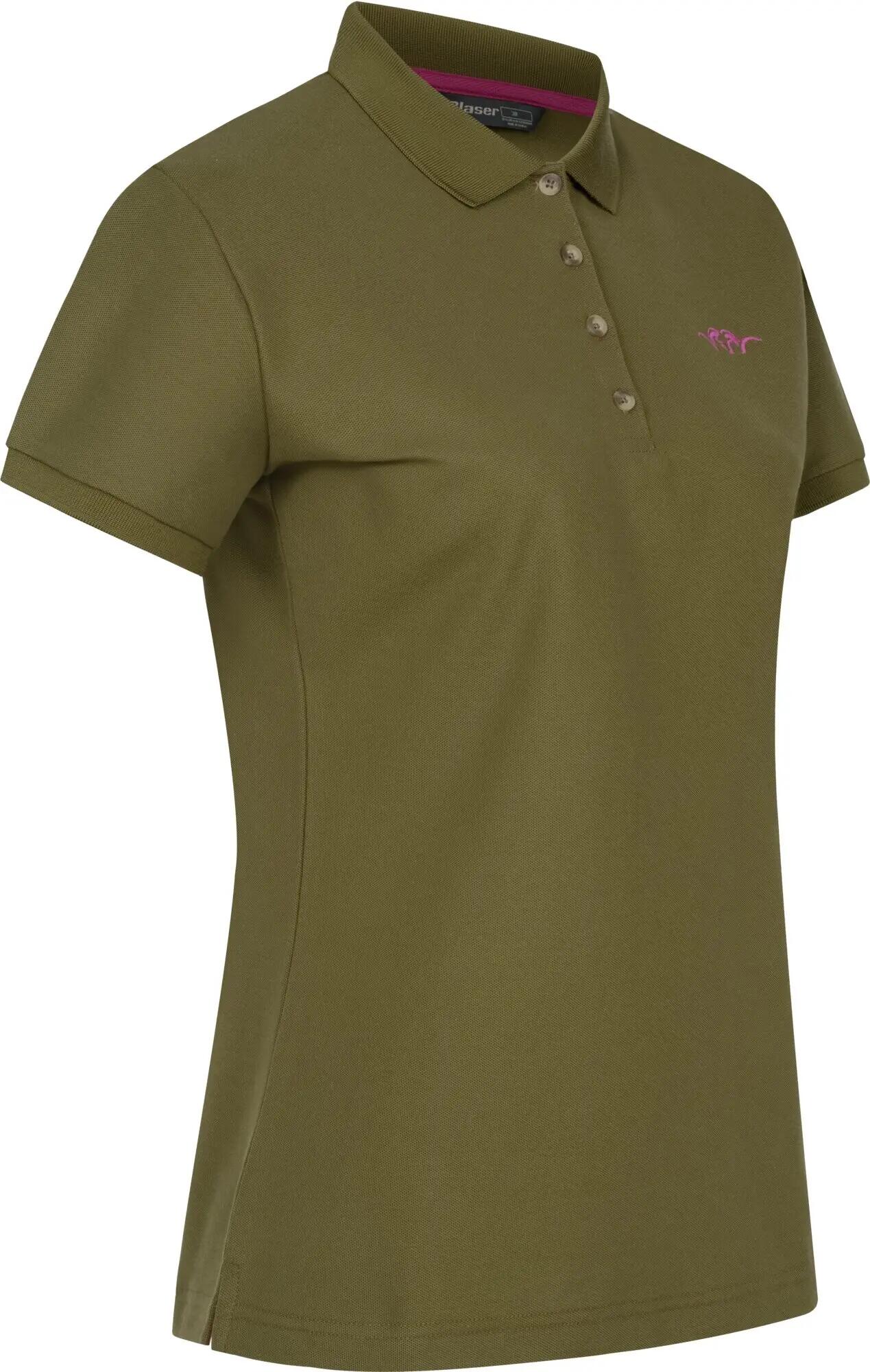 Damen Poloshirt - Dunkeloliv 3/4