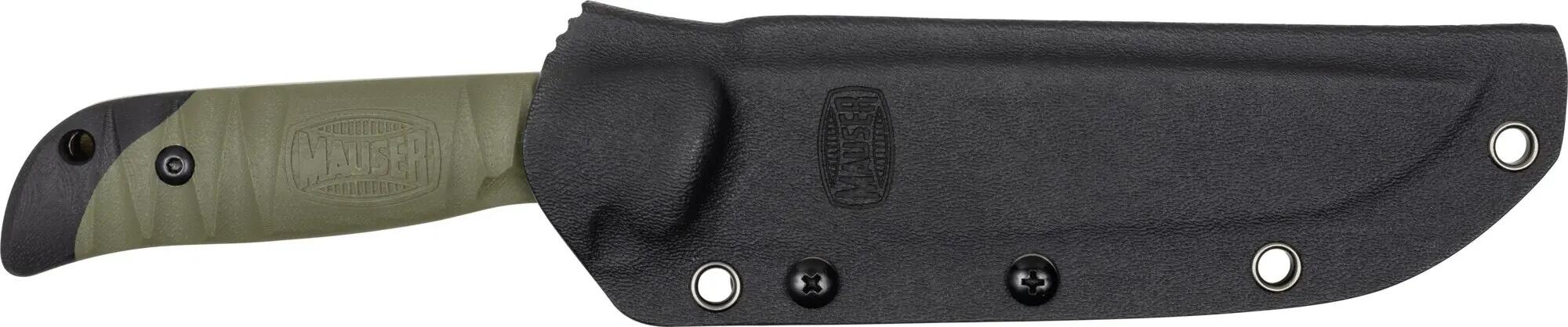 Jagdmesser Bushcrafter 13cm Kydex‑Scheide Sandvik-Stahl - Grün 3/5