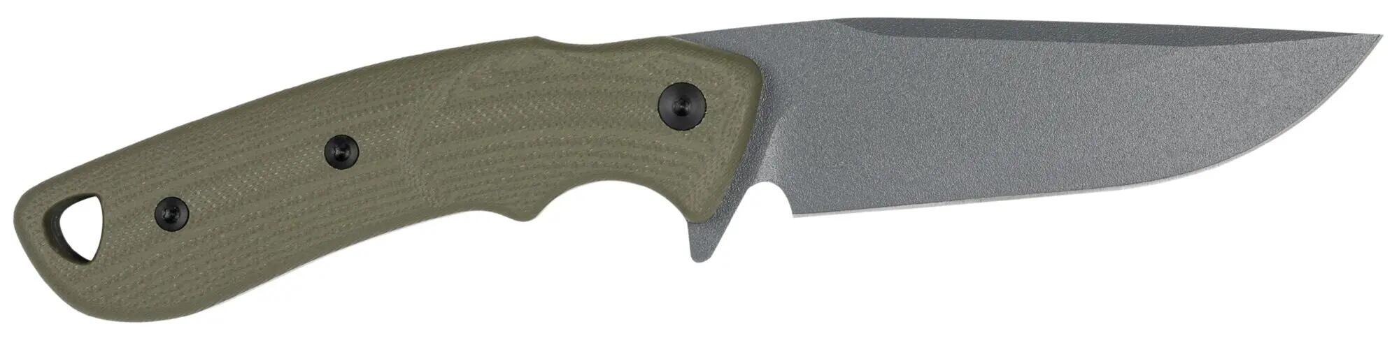 Jagdmesser Original D2‑Stahl 9cm Lederscheide - Grün 2/5