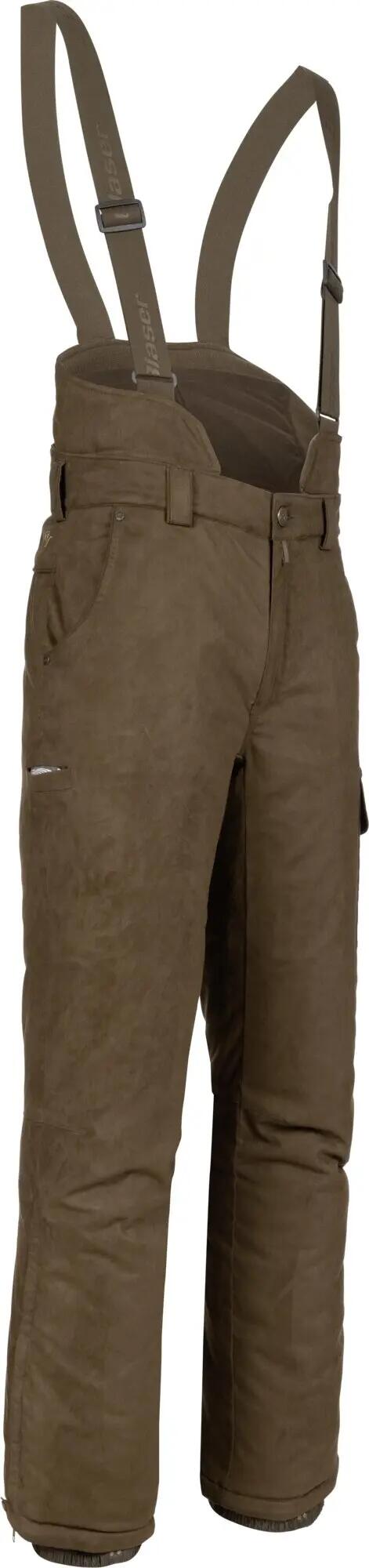Herren Latzhose Matti Suede - Dunkelbraun 3/4