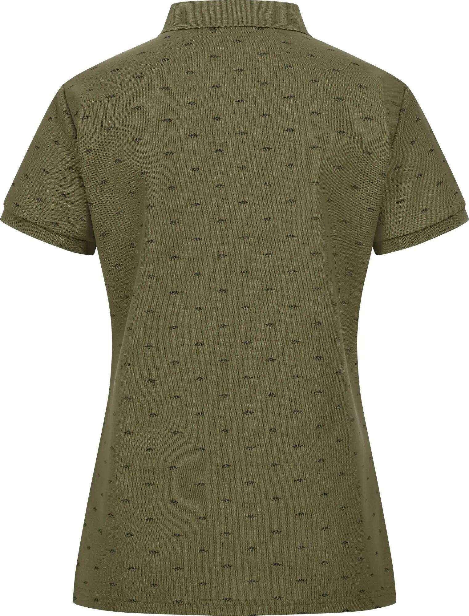 Damen Poloshirt Allover - Olivgrün 3/7