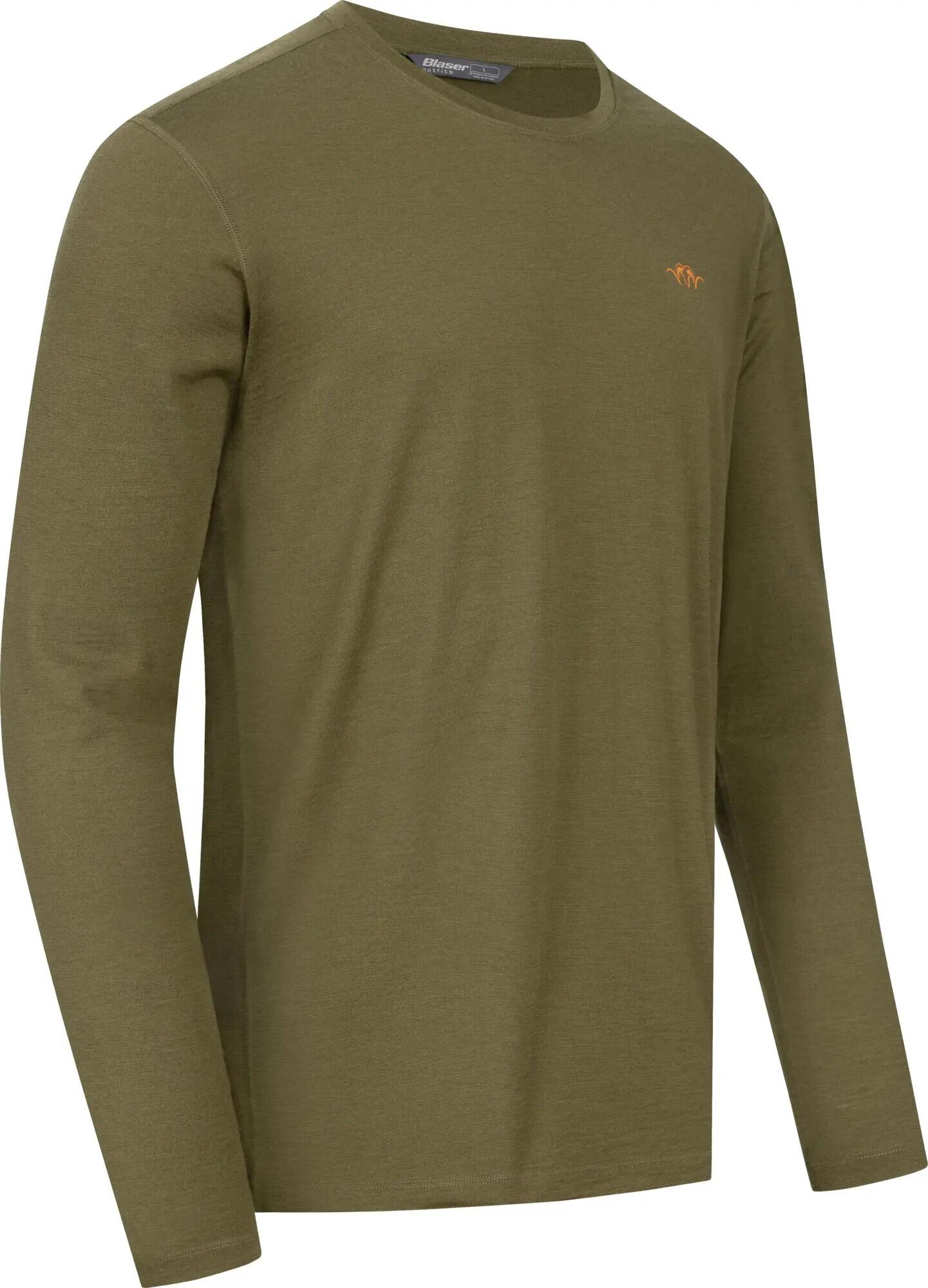 Herren Merino Langarmshirt 160 - Dunkeloliv 3/4