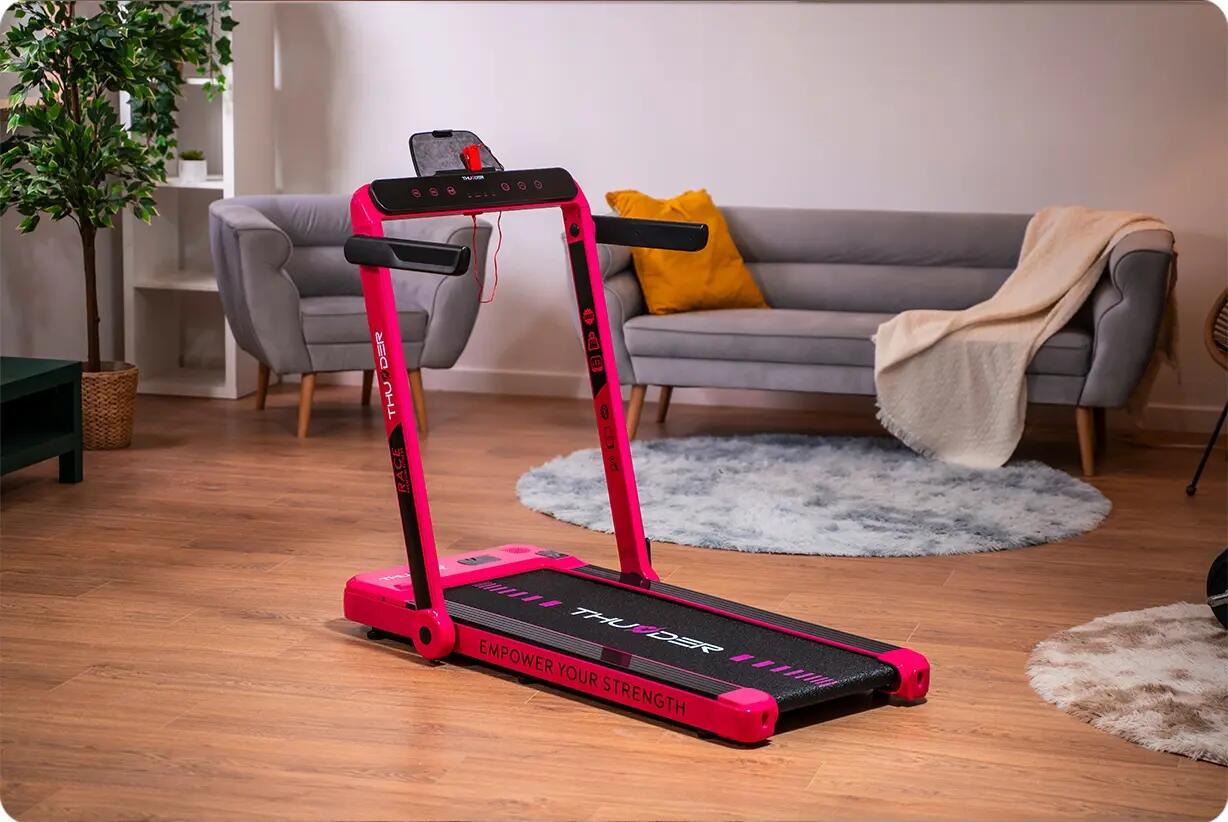 Bieżnia elektryczna składana THUNDER RACE-PINK 14 km/h 9/9