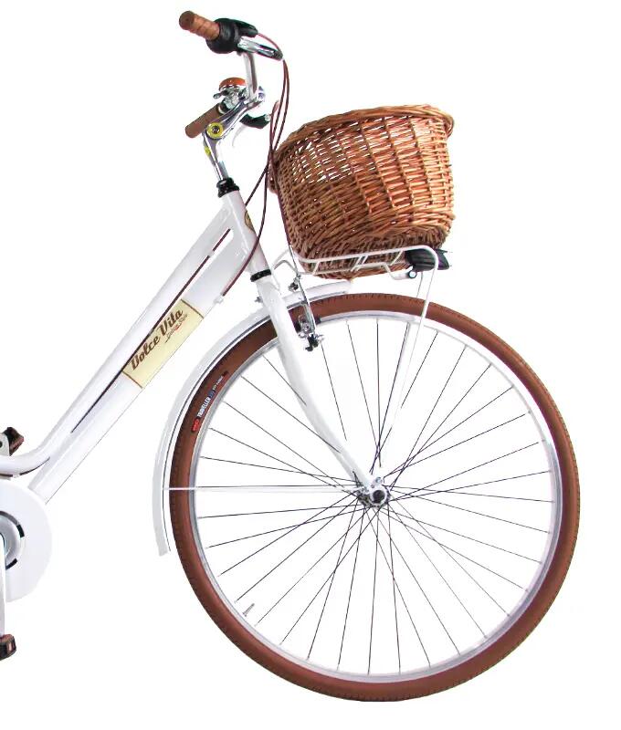 Damen-Citybike Dolce Vita by Canellini VENEZIA mit korb - Weiß 3/3