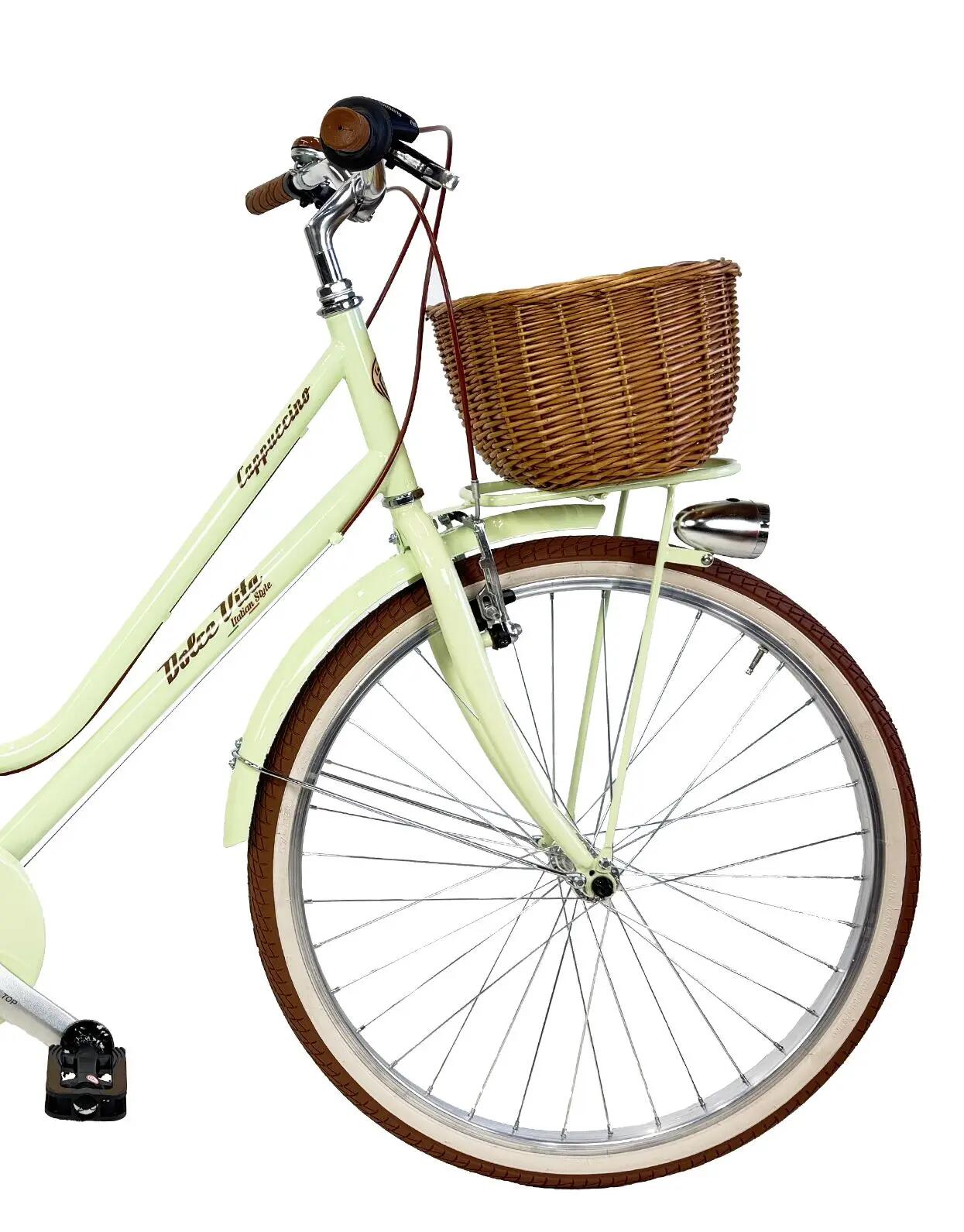 Bicicleta de niña Dolce Vita CAPPUCCINO 26" con cesta - Verde claro 3/3
