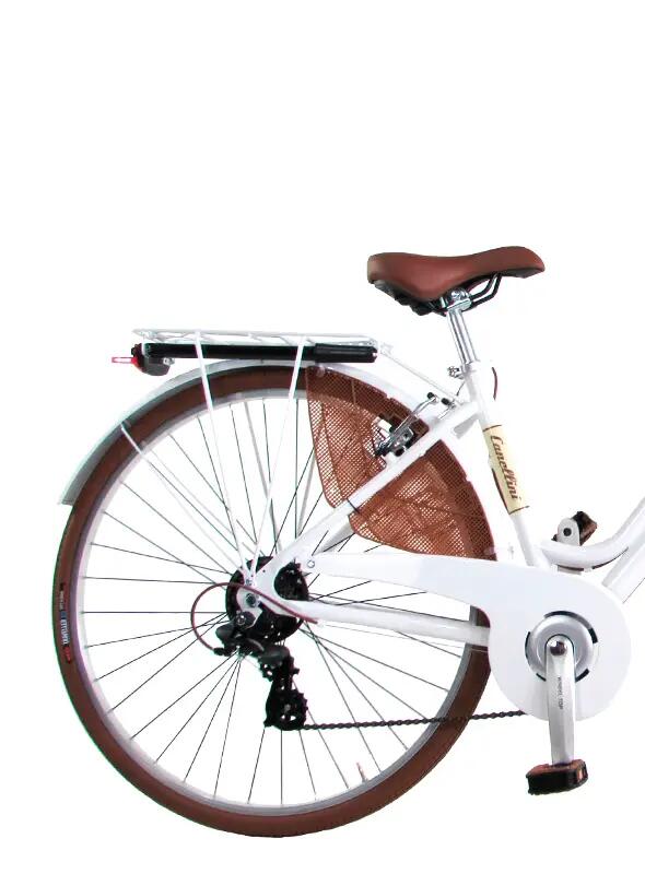Damen-Citybike Dolce Vita by Canellini VENEZIA mit korb - Weiß 2/3