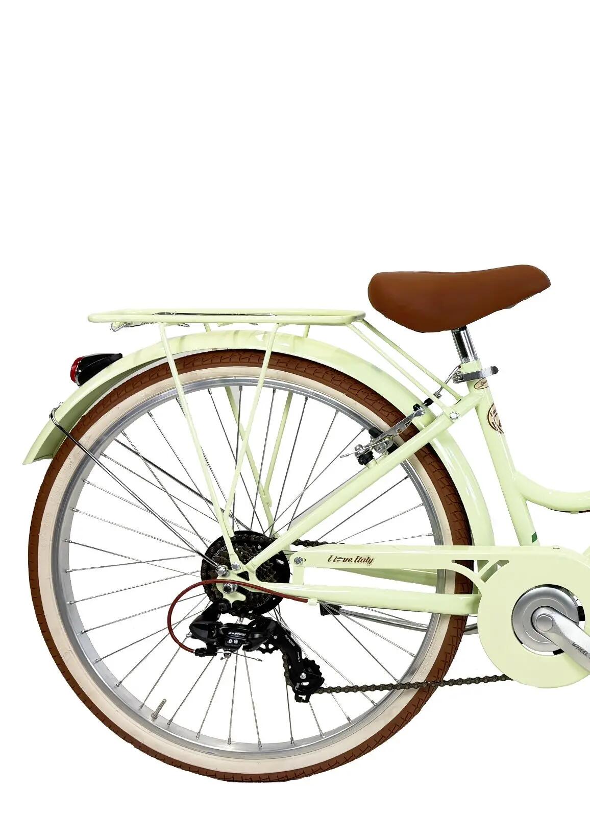 Bicicleta de niña Dolce Vita CAPPUCCINO 26" con cesta - Verde claro 2/3