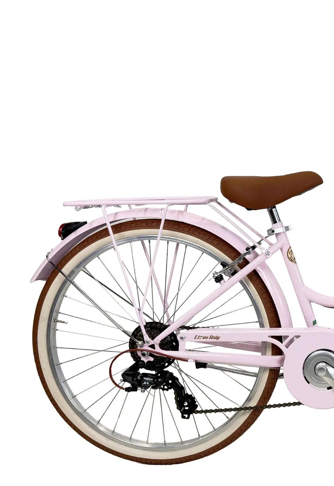 Bicicleta de niña Dolce Vita CAPPUCCINO 26" con cesta - Rosa 2/3