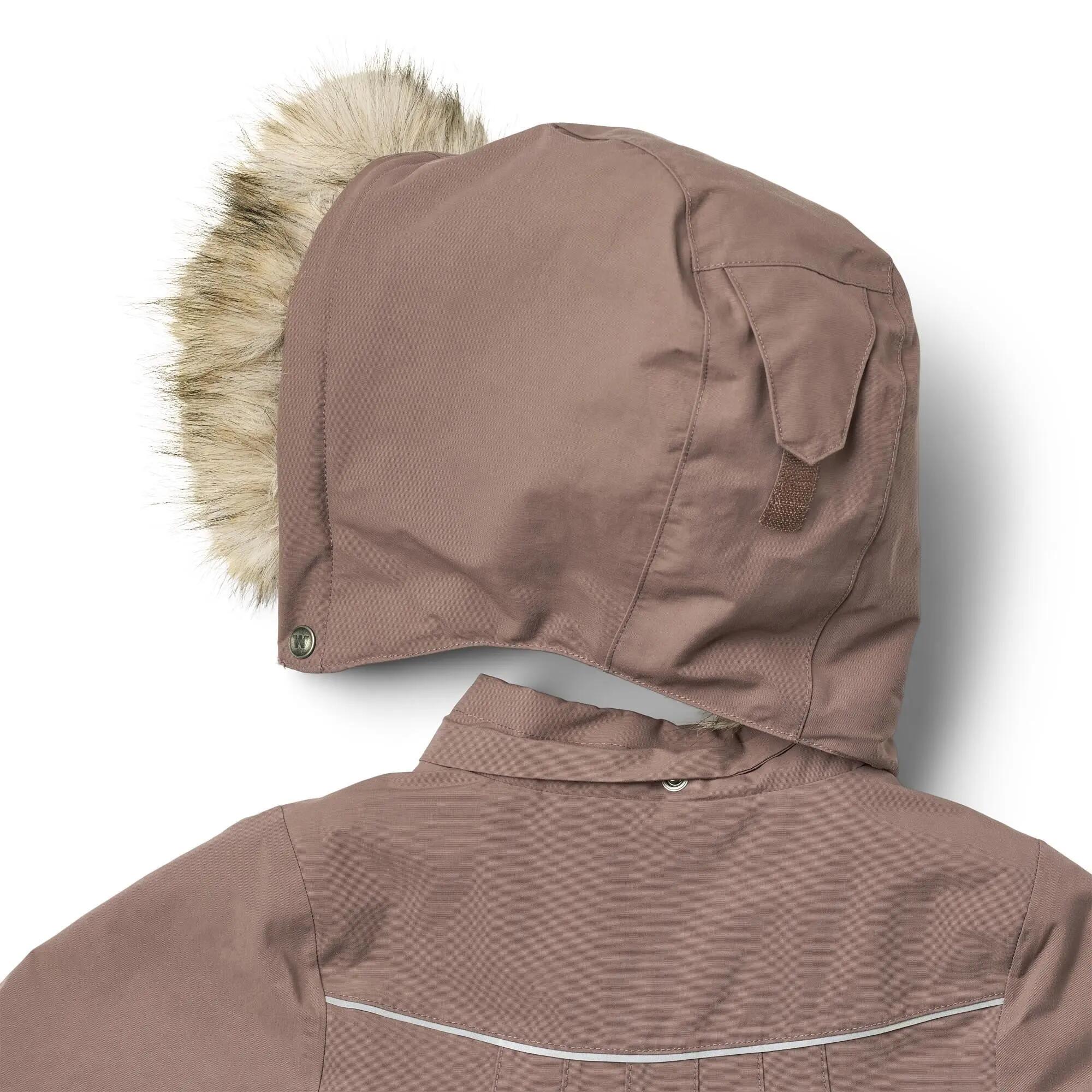 Giacca invernale da bambina Mathilde plum truffle 3/4