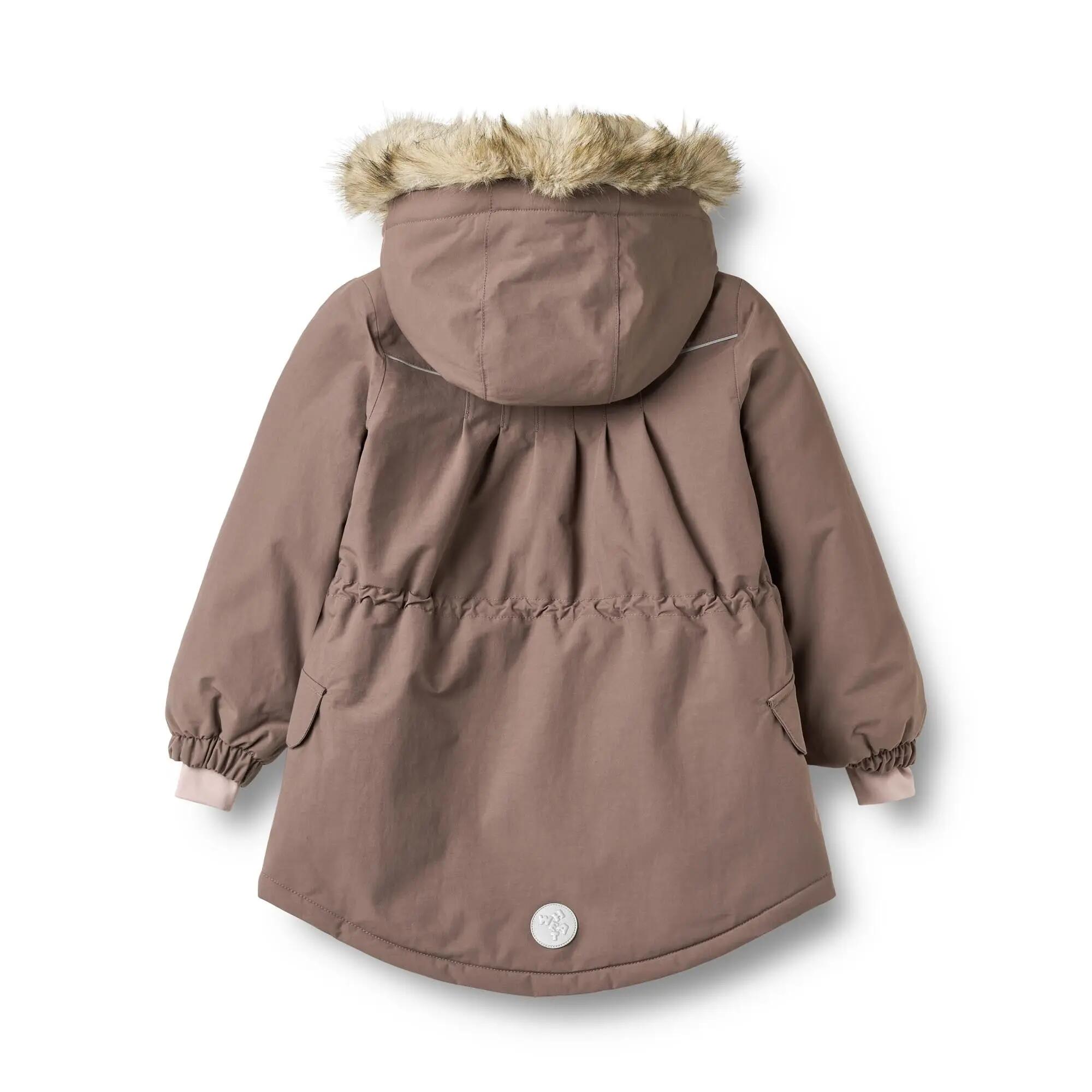 Giacca invernale da bambina Mathilde plum truffle 2/4