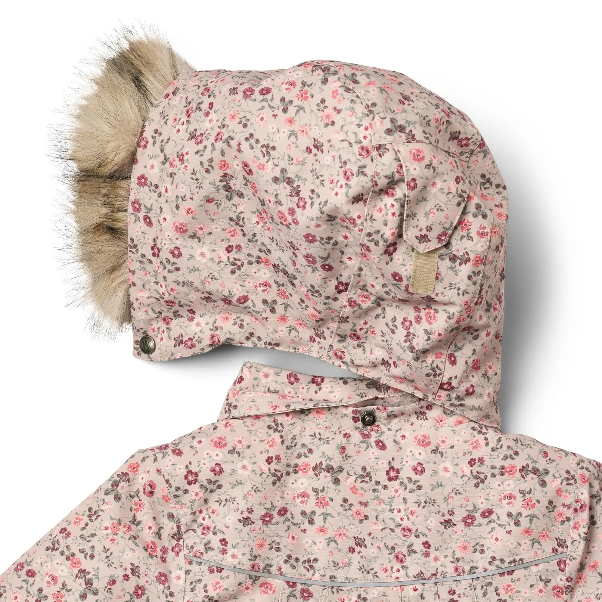 Veste d'hiver fille Mathilde gris fleurs de lune 4/5
