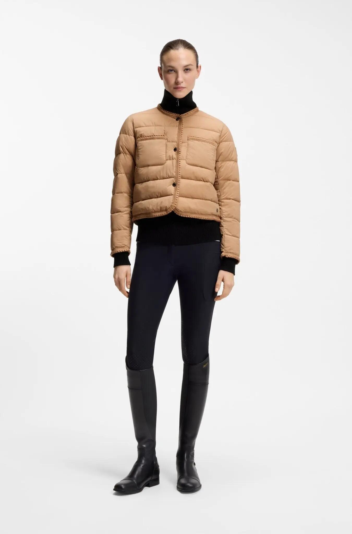 Boss Equestrian Nora Petite Puffer Jas Dames Beige - 6/6