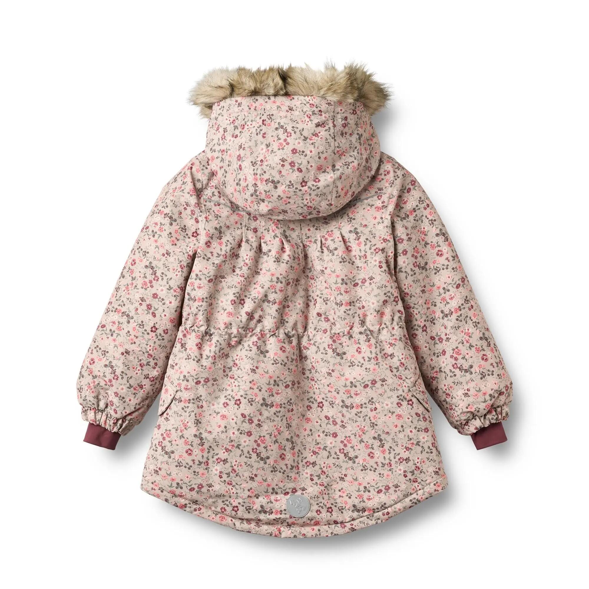 Veste d'hiver fille Mathilde gris fleurs de lune 3/5