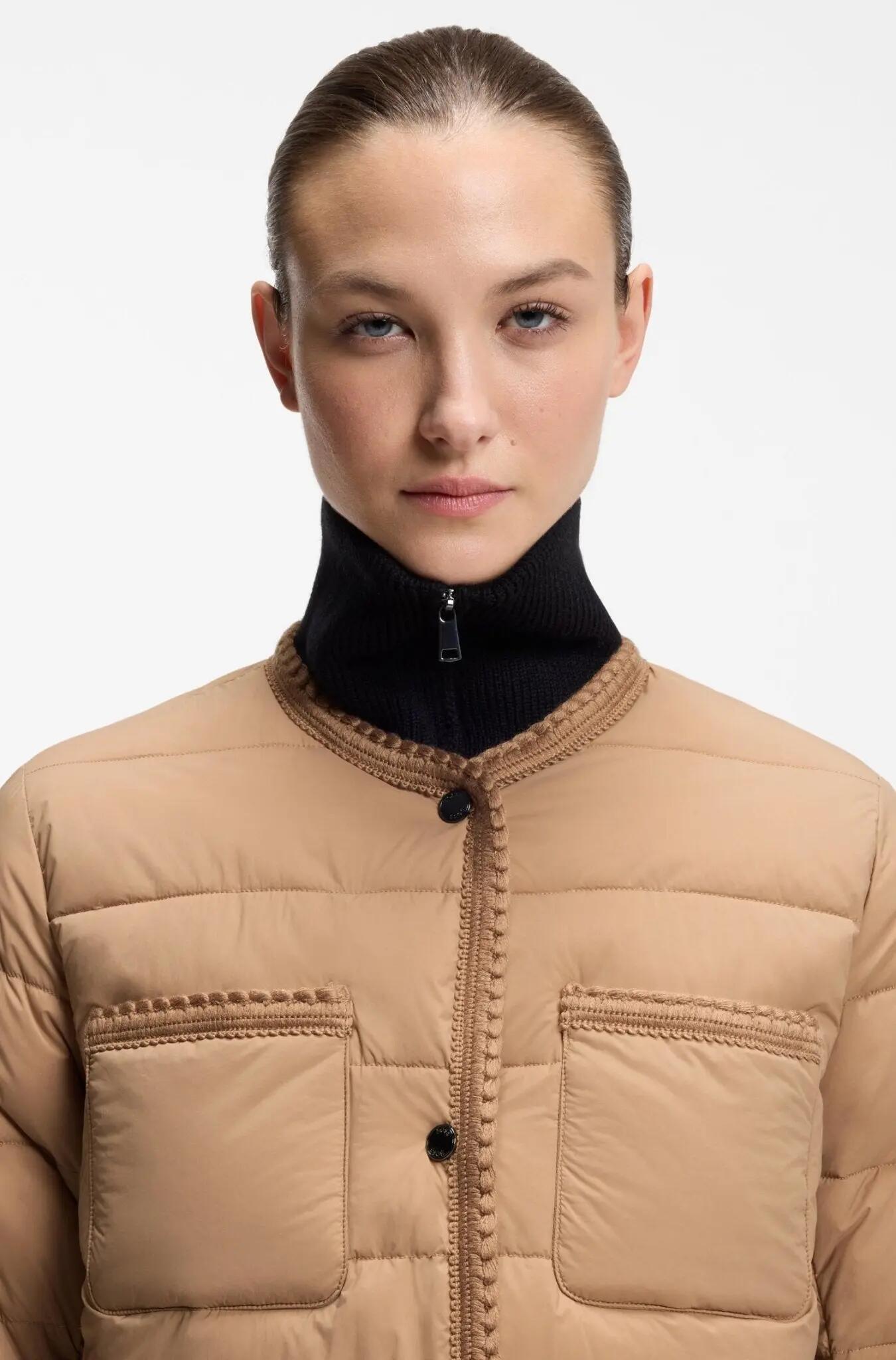 Boss Equestrian Nora Petite Puffer Jas Dames Beige - 5/6