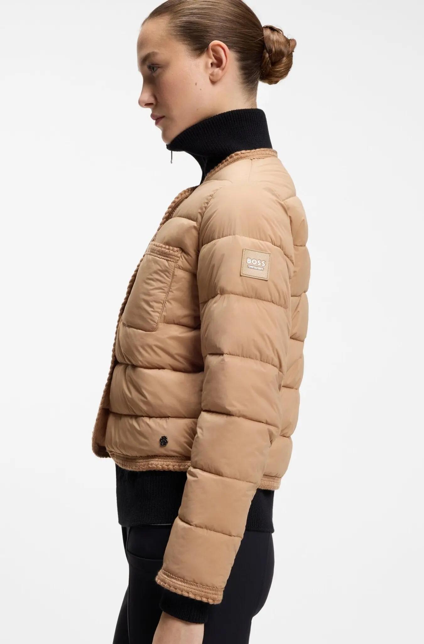 Boss Equestrian Nora Petite Puffer Jas Dames Beige - 4/6
