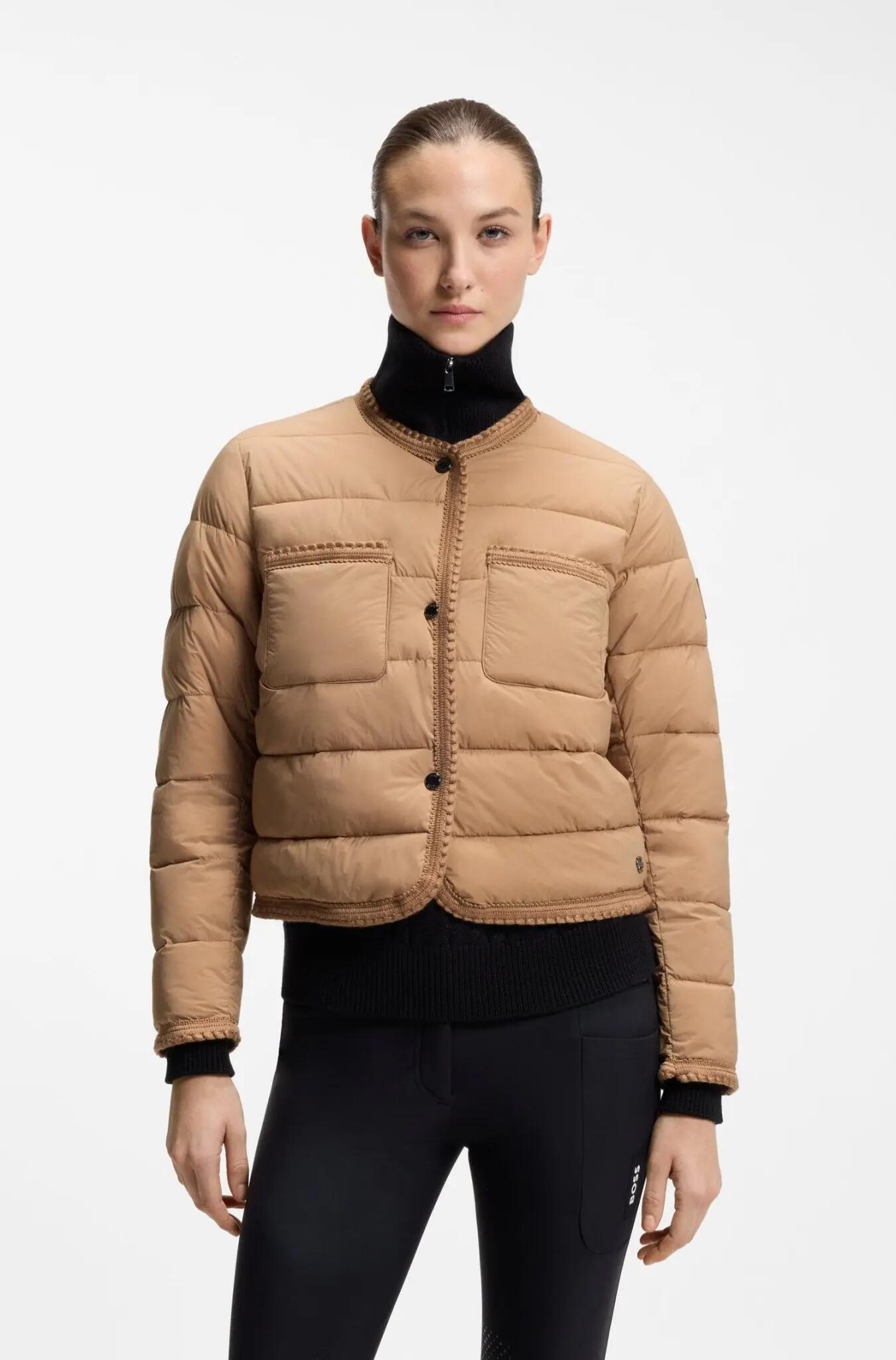 Boss Equestrian Nora Petite Puffer Jas Dames Beige - 2/6