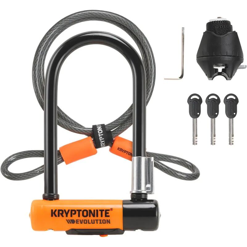 Kryptonite Evolution Mini-7 + hurokkábel kulcsos U-lakat