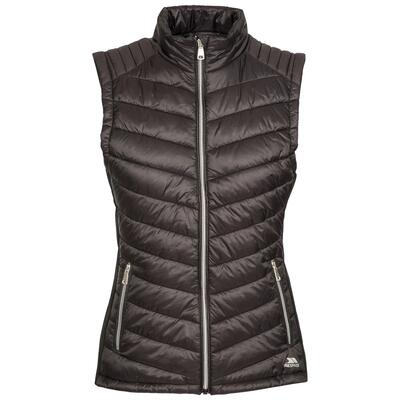 Trespass elanora - dames gewatteerd gilet zwart
