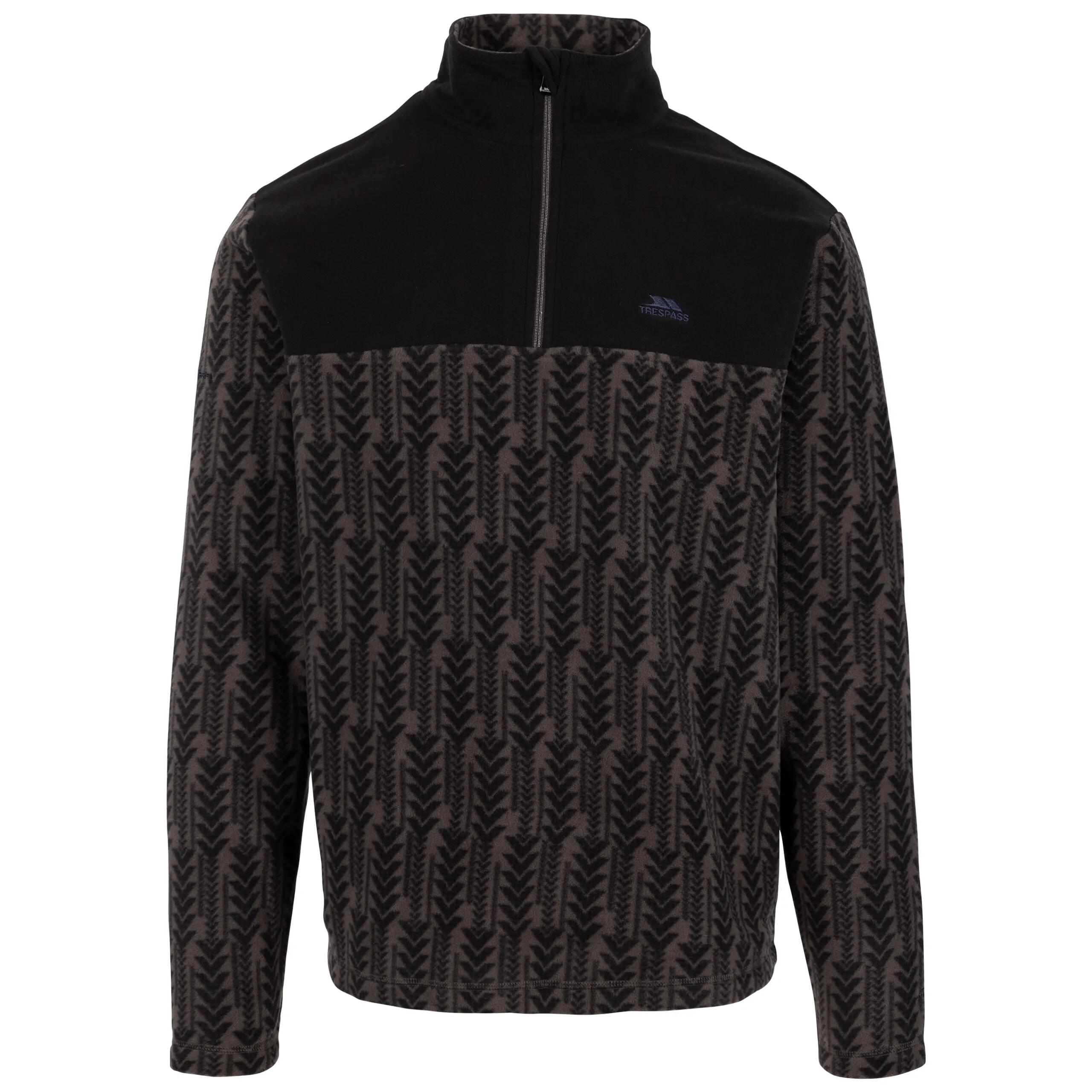 TrespassMens Fleece Pull Over 1/2 Neck Zip With Inner Zip Embleton 1/2