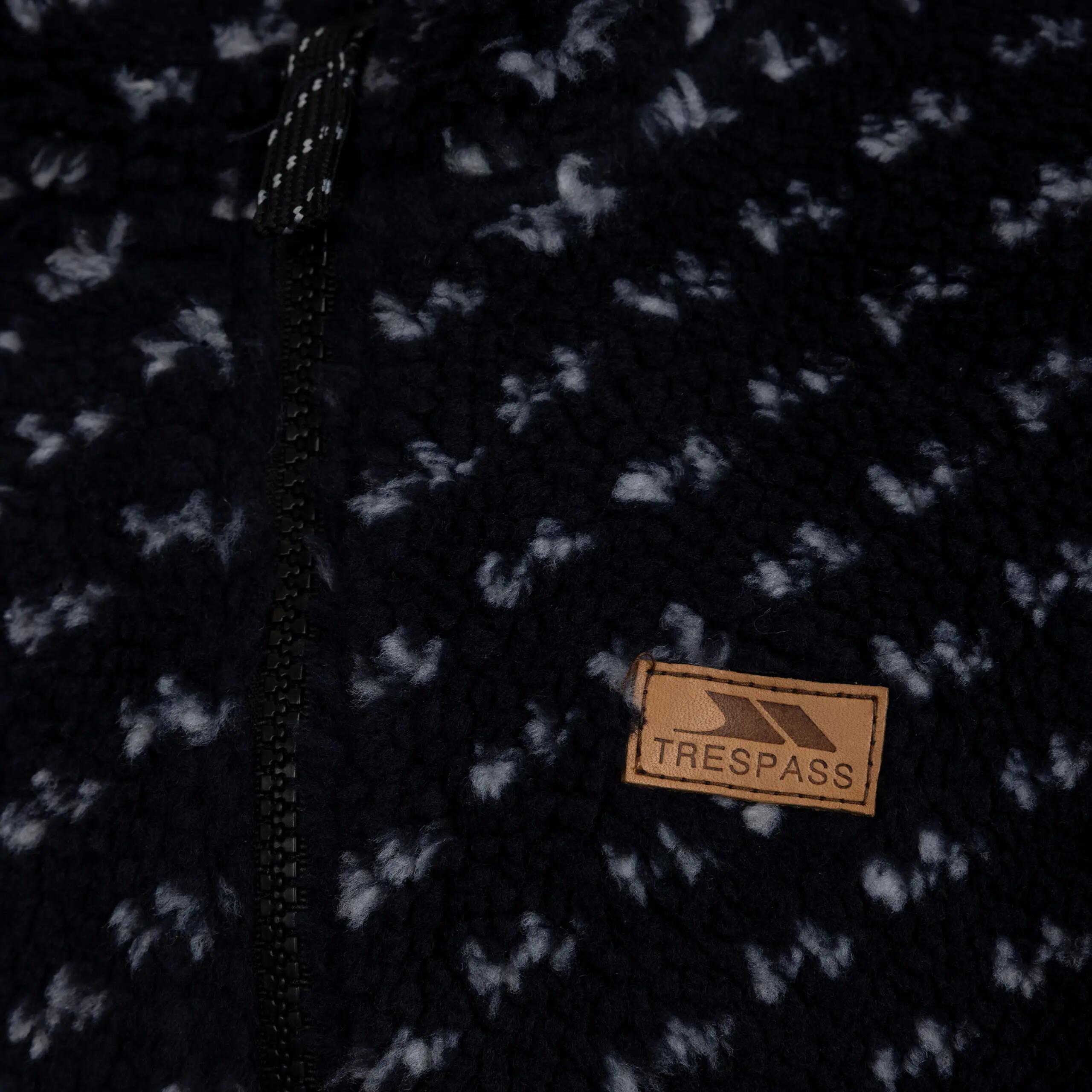 2058 unisex fleece hoodie, zwart, lange mouwen, 2 zakken 5/5