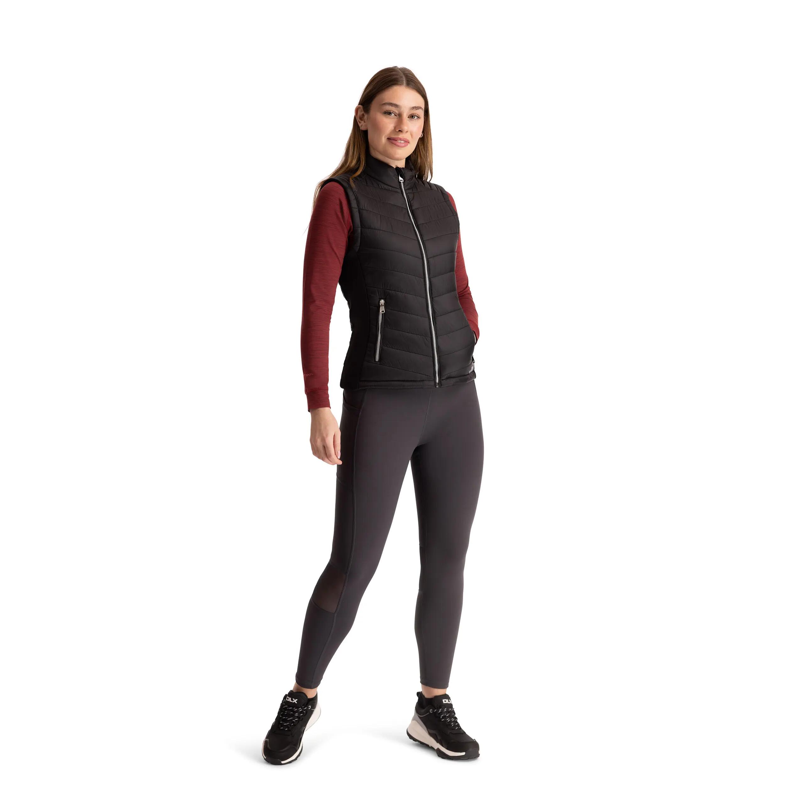 Trespass Elanora - Dames gewatteerd gilet zwart 4/5