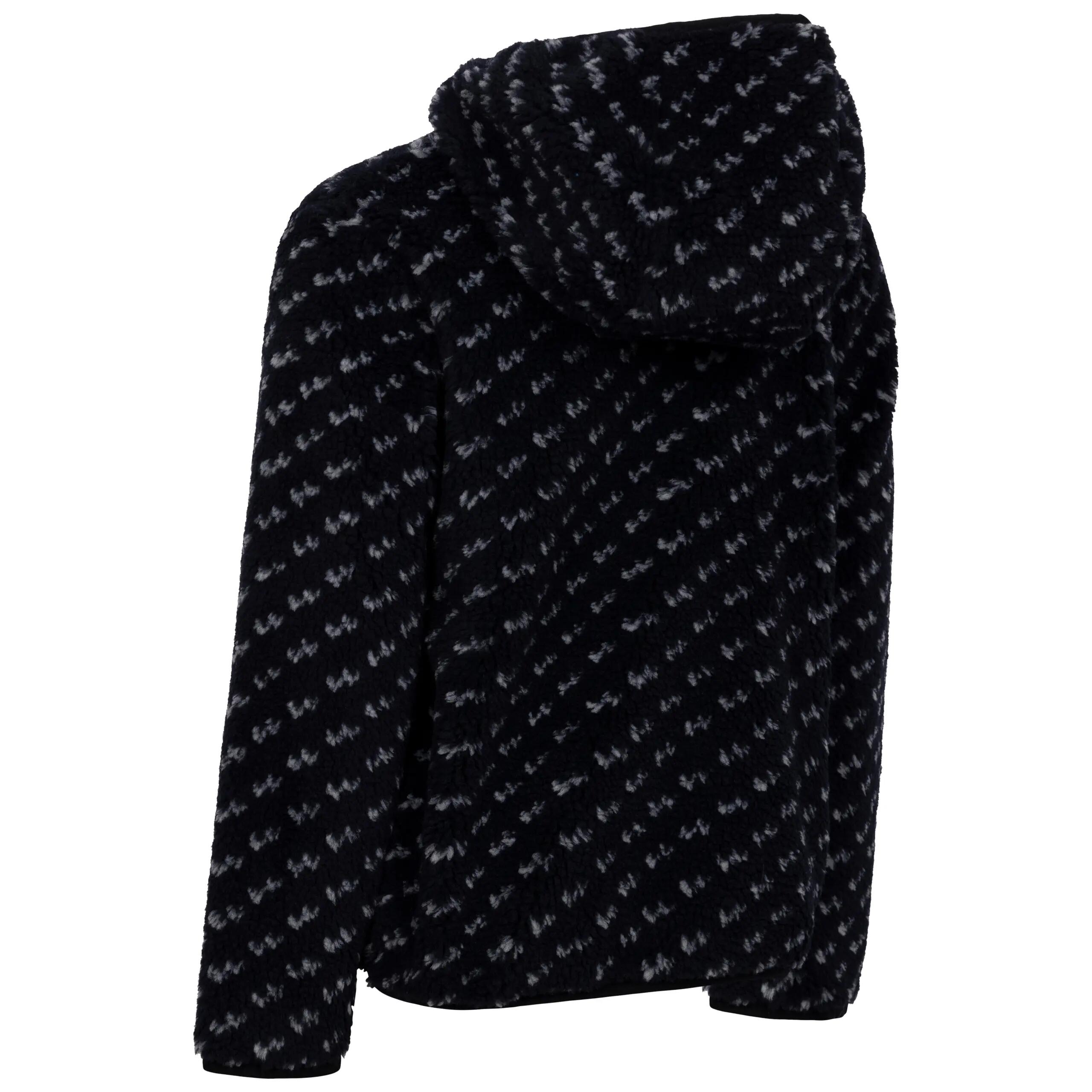 2058 unisex fleece hoodie, zwart, lange mouwen, 2 zakken 4/5