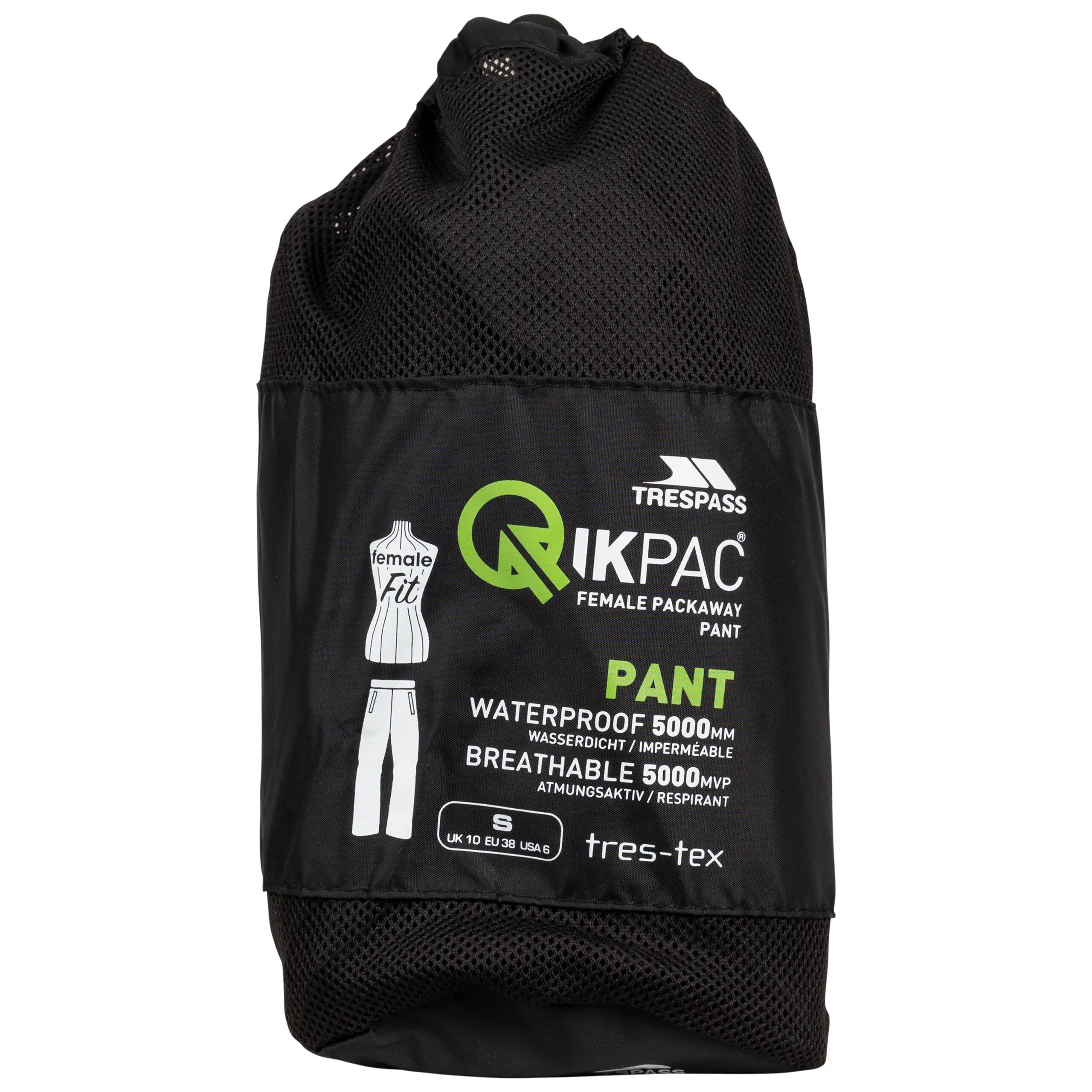 Pantalon imperméable femme Trespass Qikpac 2/6