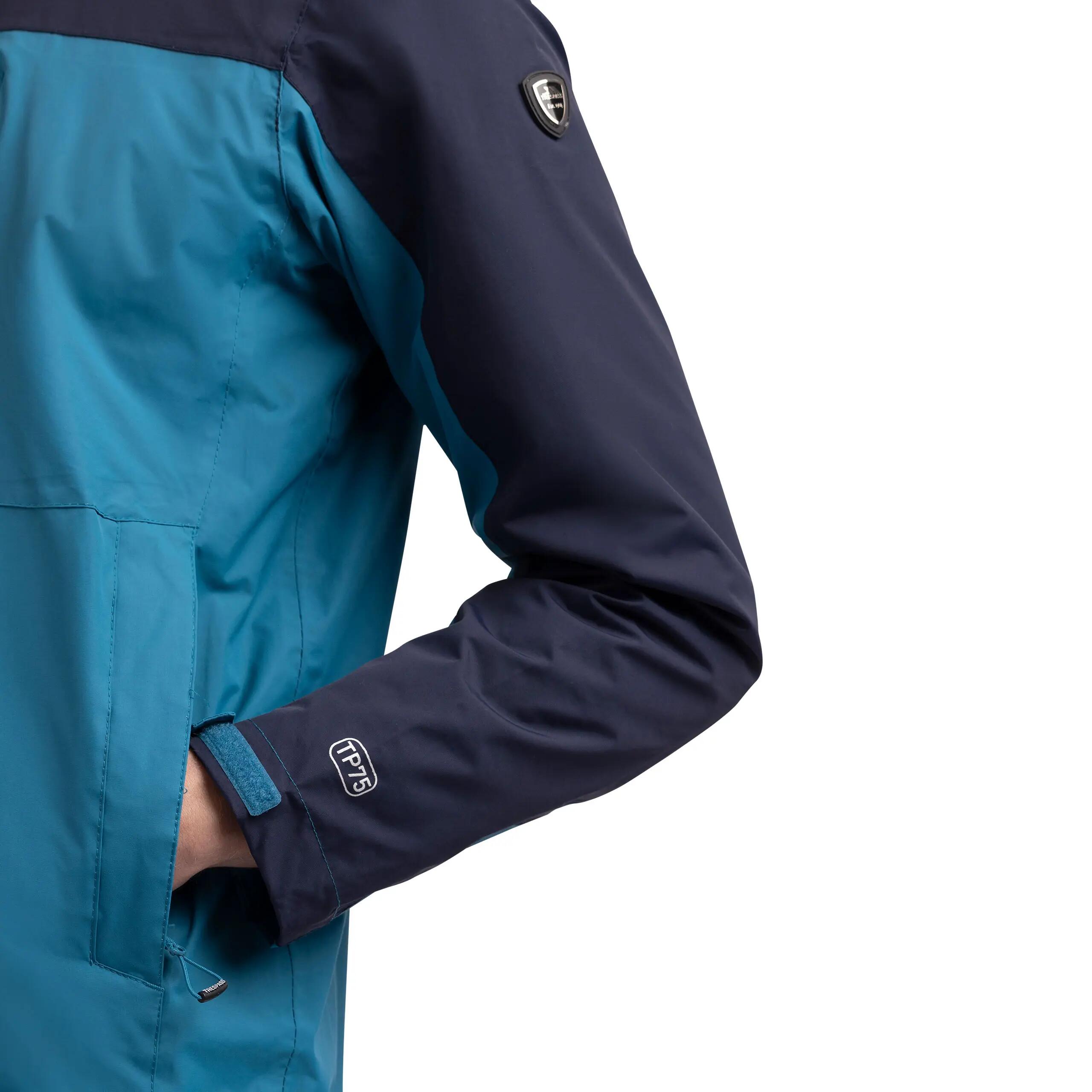 Trespass Curbridge - Giacca antipioggia maschile Bondi Blu 3/5