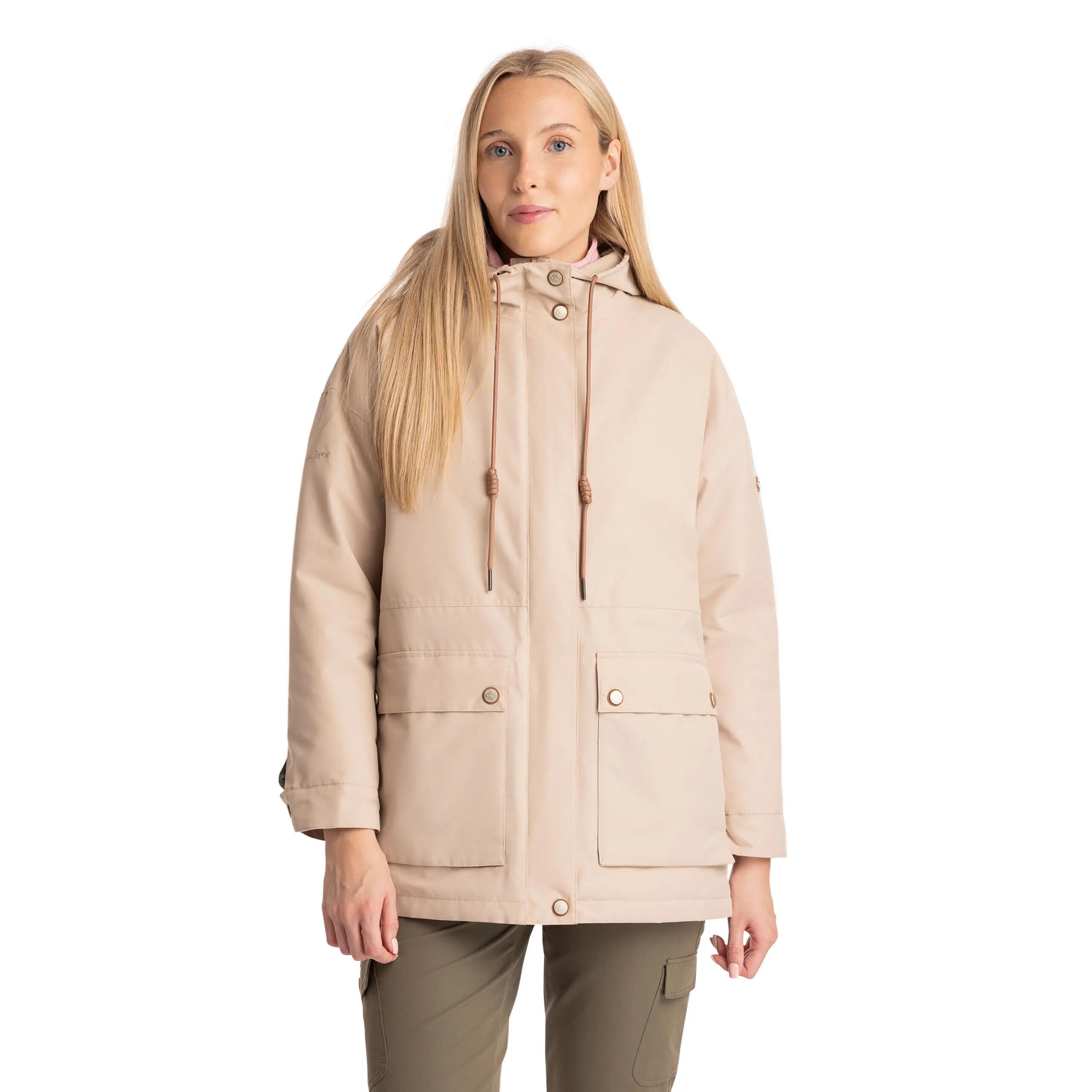 Trespass Sasser - Giacca antipioggia da donna Sabbia chiara 4/5