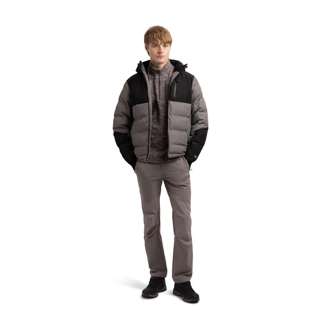 Mens Padded Jacket Outdoor Casual with Hood and Drawcord Delabole