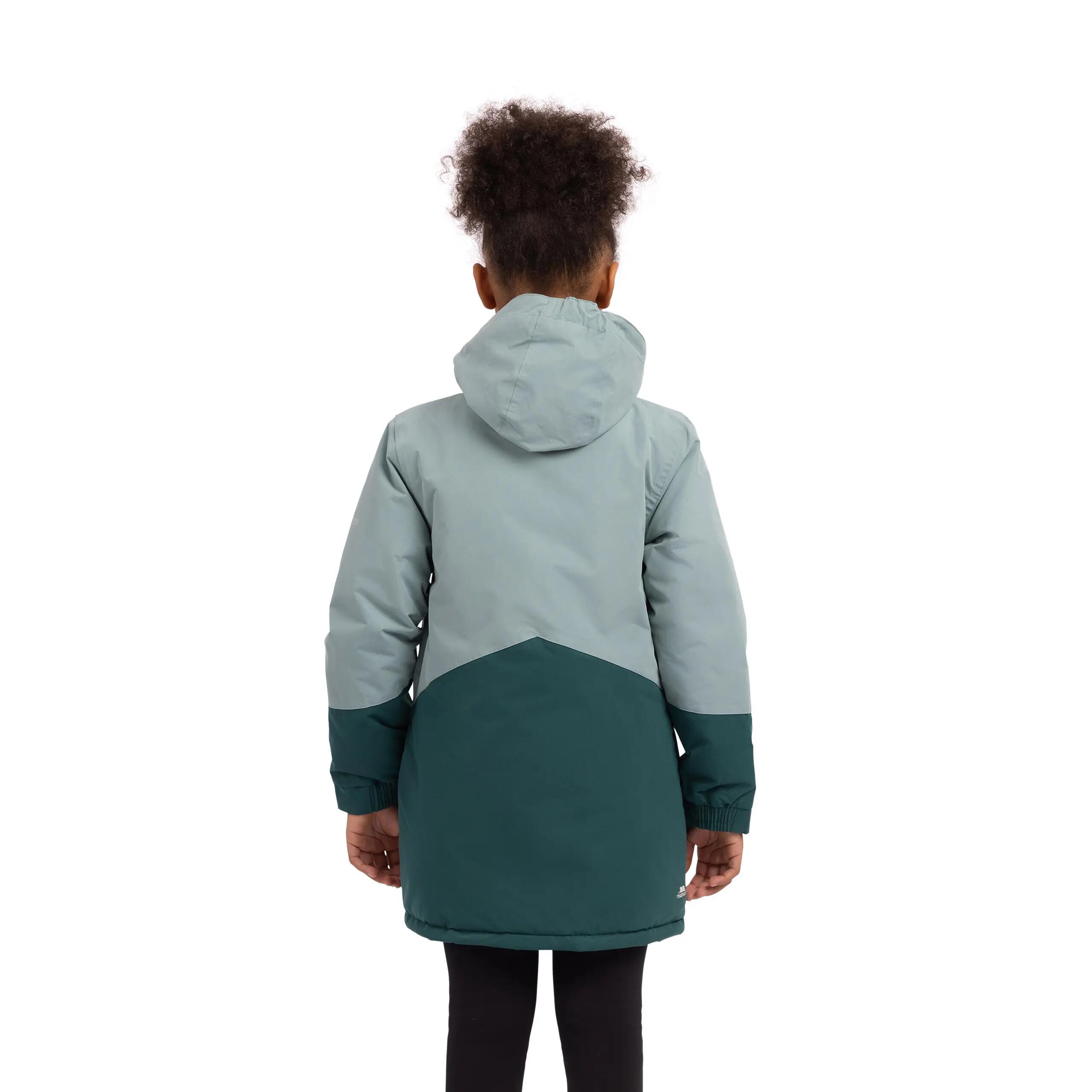 2058 Chaqueta impermeable infantil dos tonos con capucha desmontable 3/5