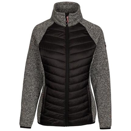 Trespass Rita Veste Matelassée Hybride Polaire Femme Gris Chiné