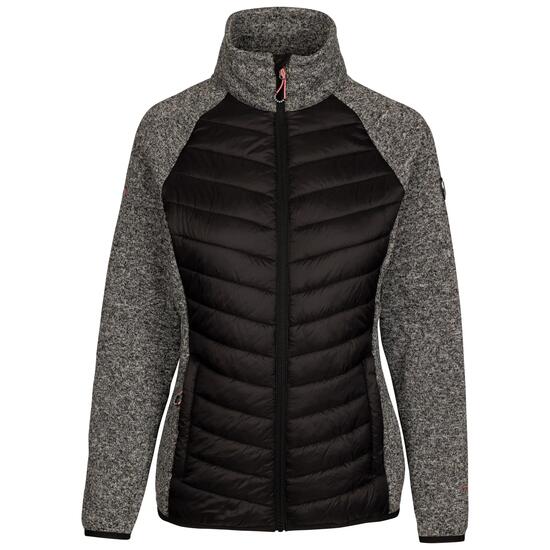 Trespass Rita Veste Matelassée Hybride Polaire Femme Gris Chiné