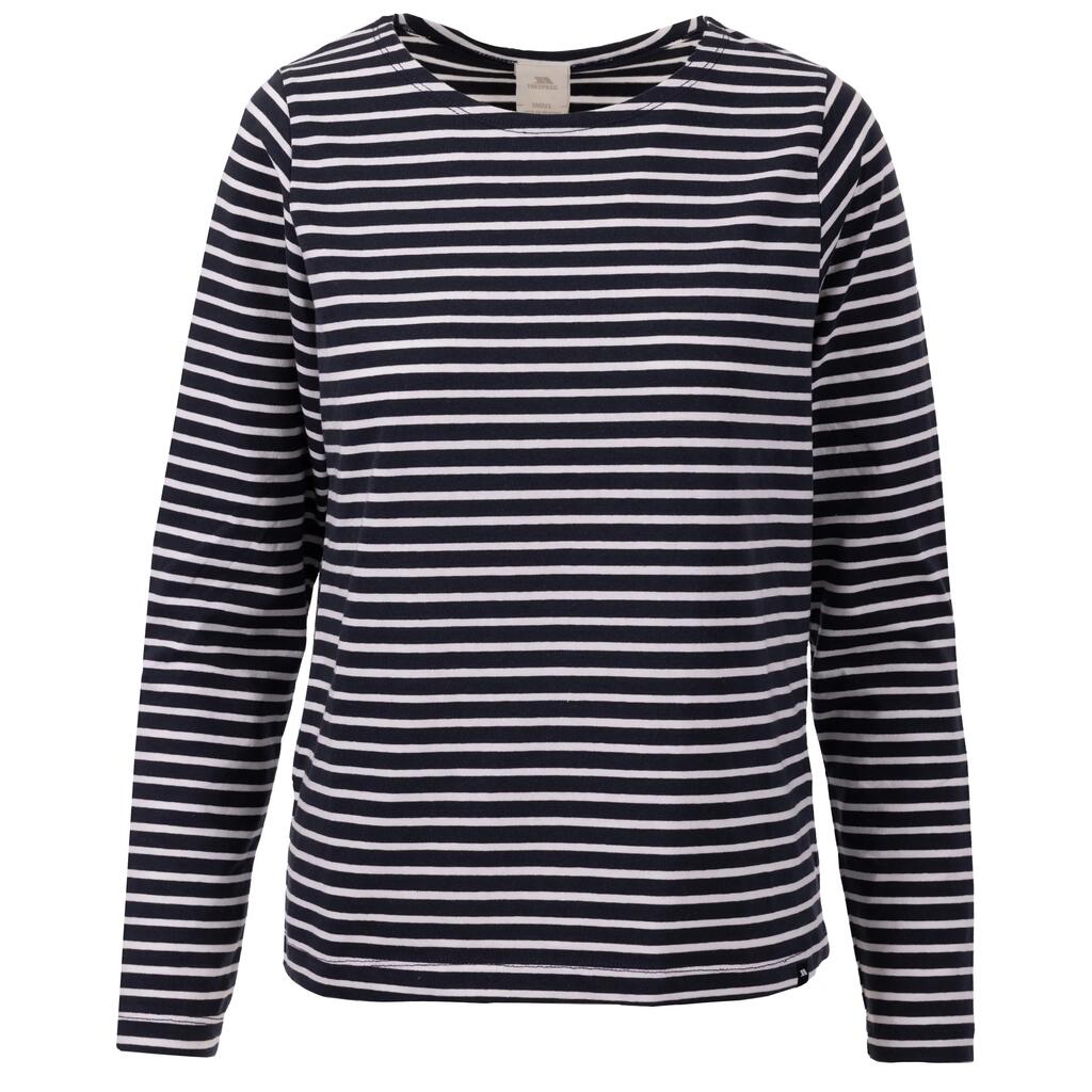 Women's Casual Top Ladies Long Sleeve Stripe Print Round Neck Top Karen