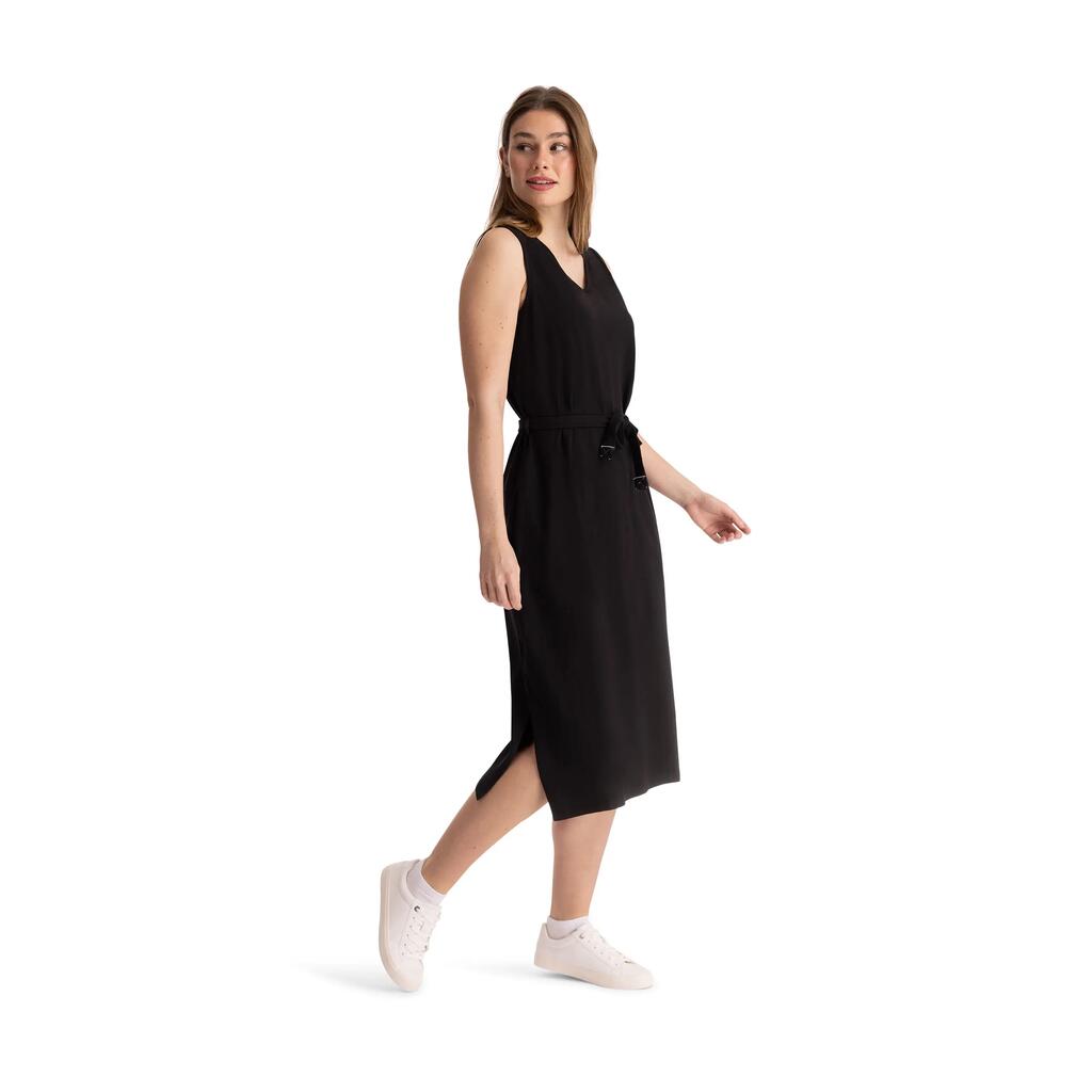 Womens Summer Dress with V-Neck, Side Splits and Side Pockets Loretta