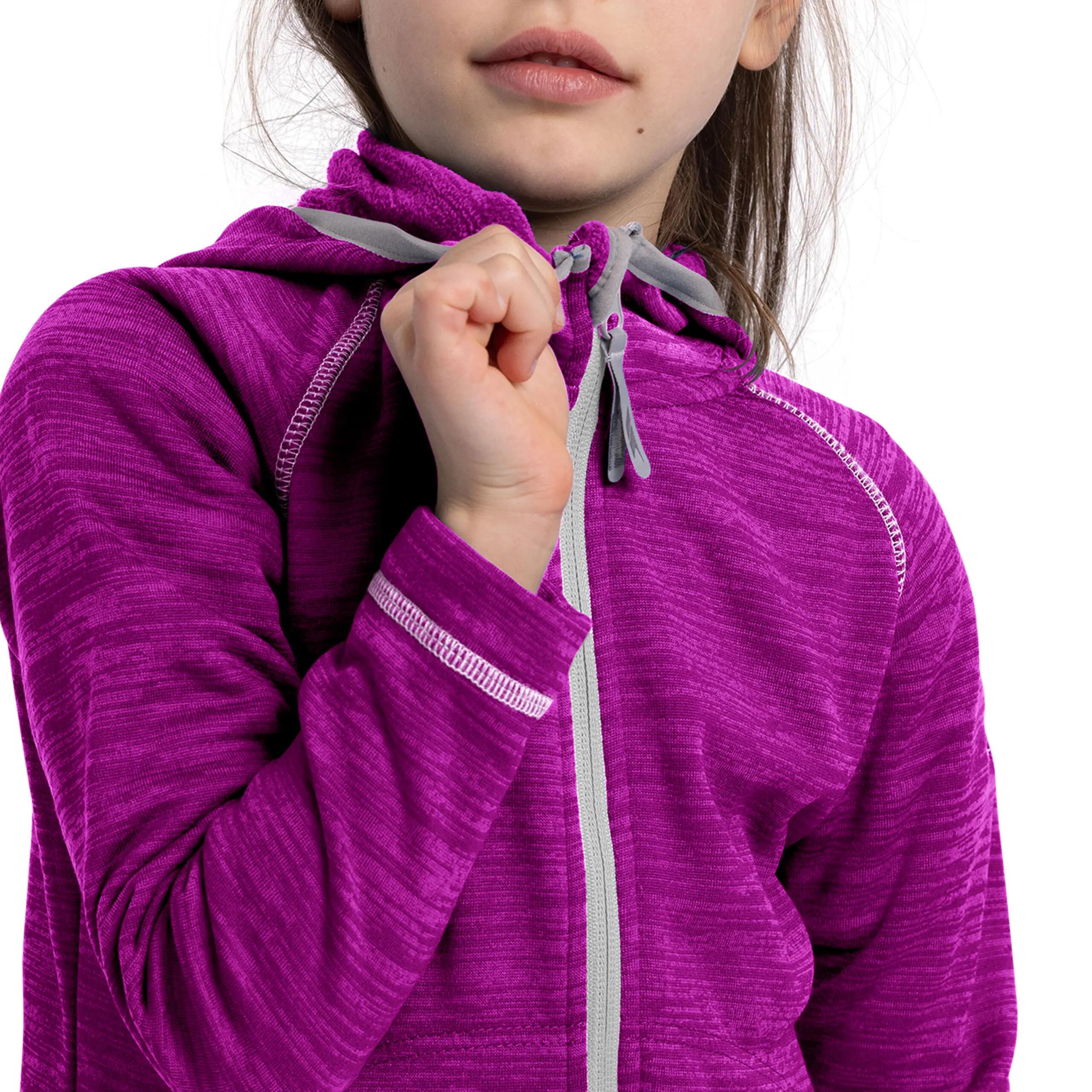 2058 Forro polar femenino con capucha y cremallera completa Purple Orchid Marl 2/5
