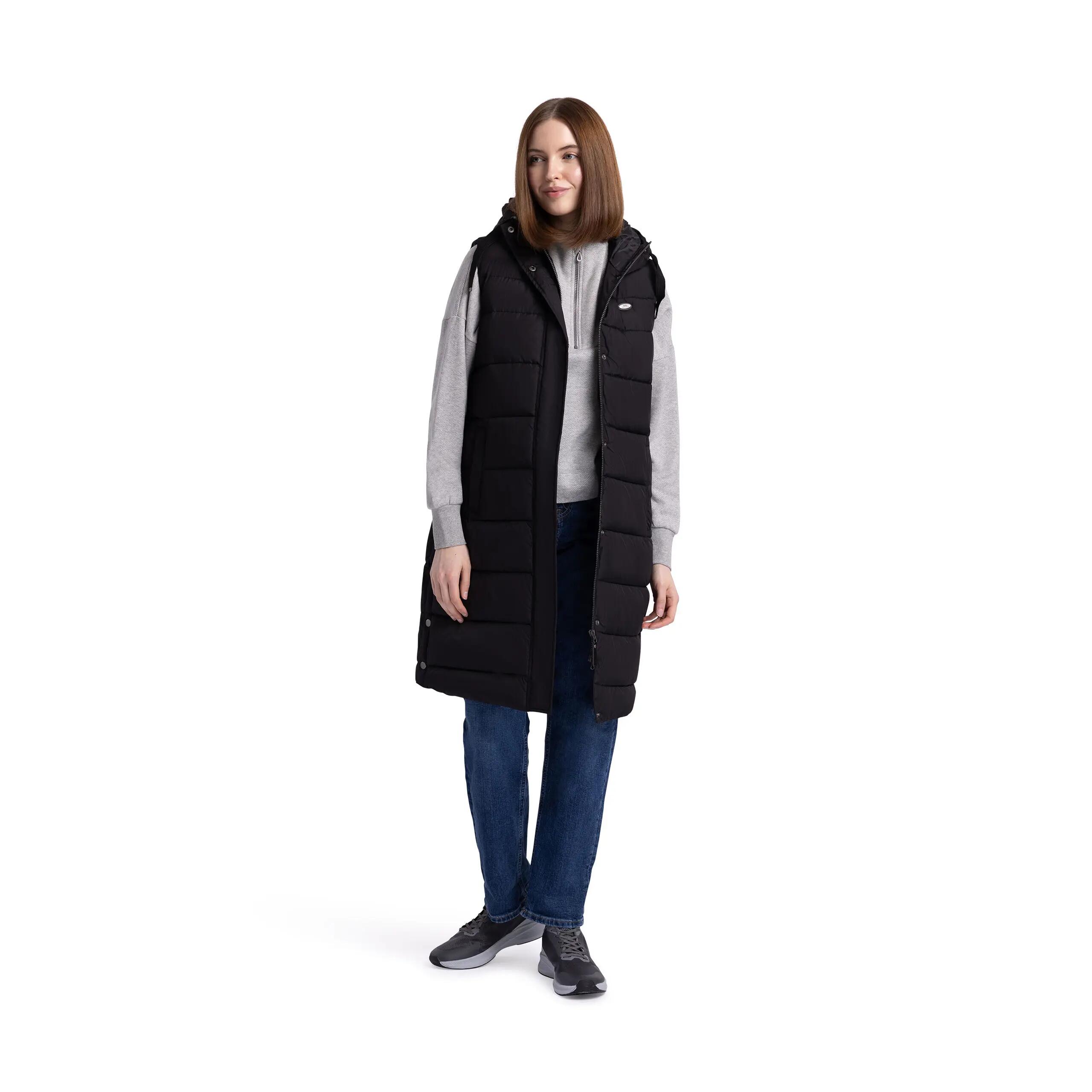 Trespass Leona - Colete Acolchoado Feminino Preto 3/5