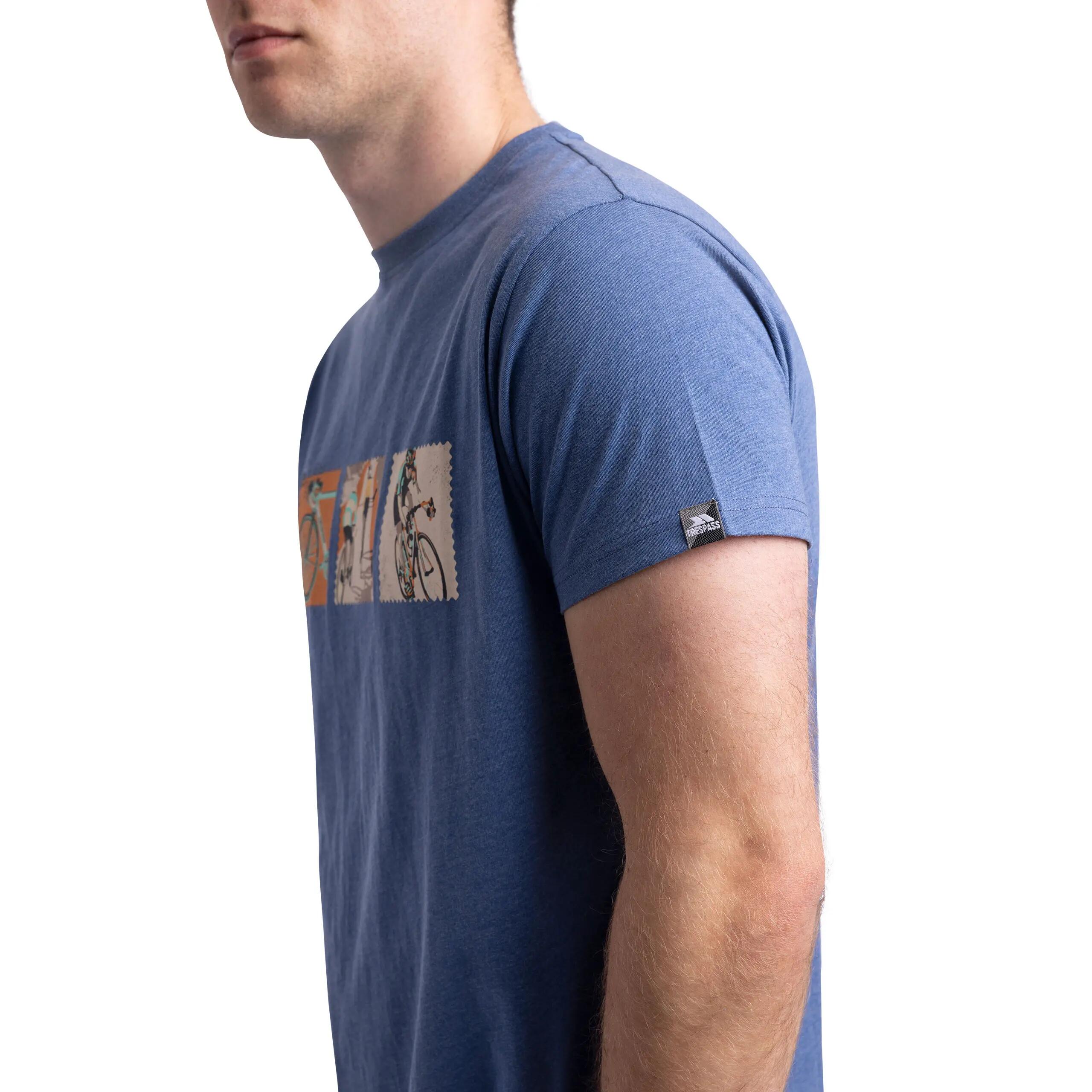 2058 Trespass Kooten Herren-T-Shirt, kurzarm, Rundhals, meliert, Indigo-Ton 5/5